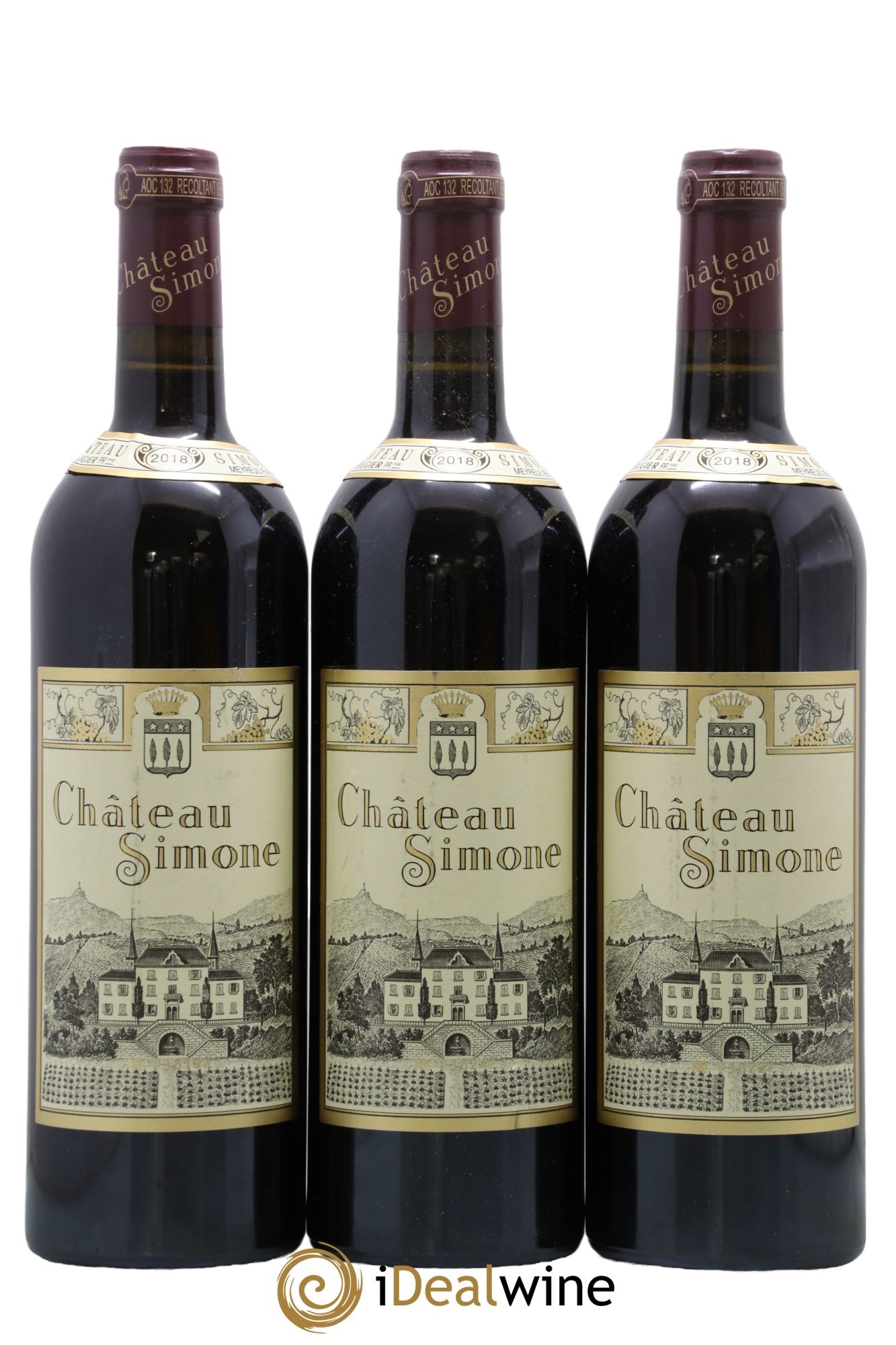 Palette Château Simone Famille Rougier 2018 - Lot of 3 bottles - 0