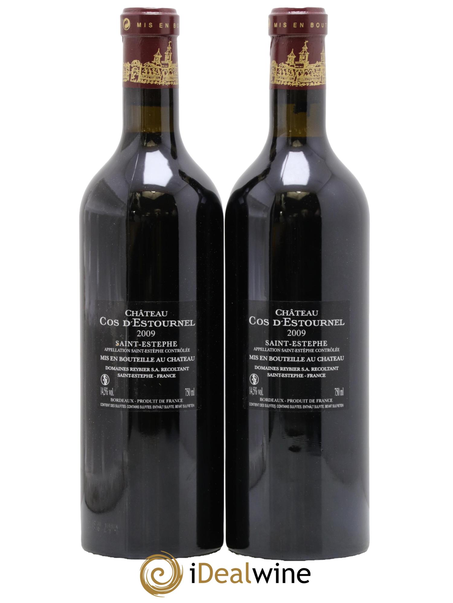 Cos d'Estournel 2ème Grand Cru Classé 2009 - Posten von 2 Flaschen - 1