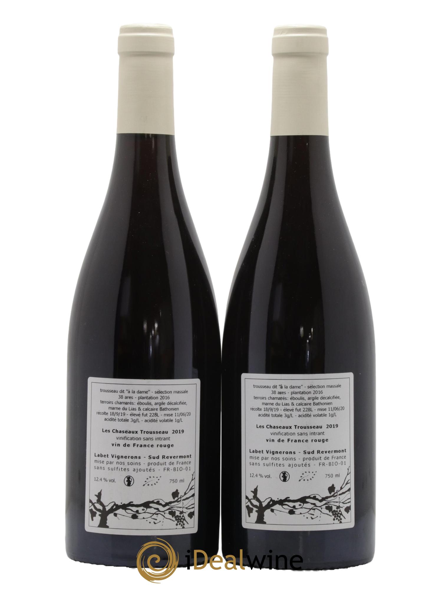 Côtes du Jura Trousseau Les Chaseaux Romain - Julien  - Charline Labet 2019 - Lot de 2 bouteilles - 1