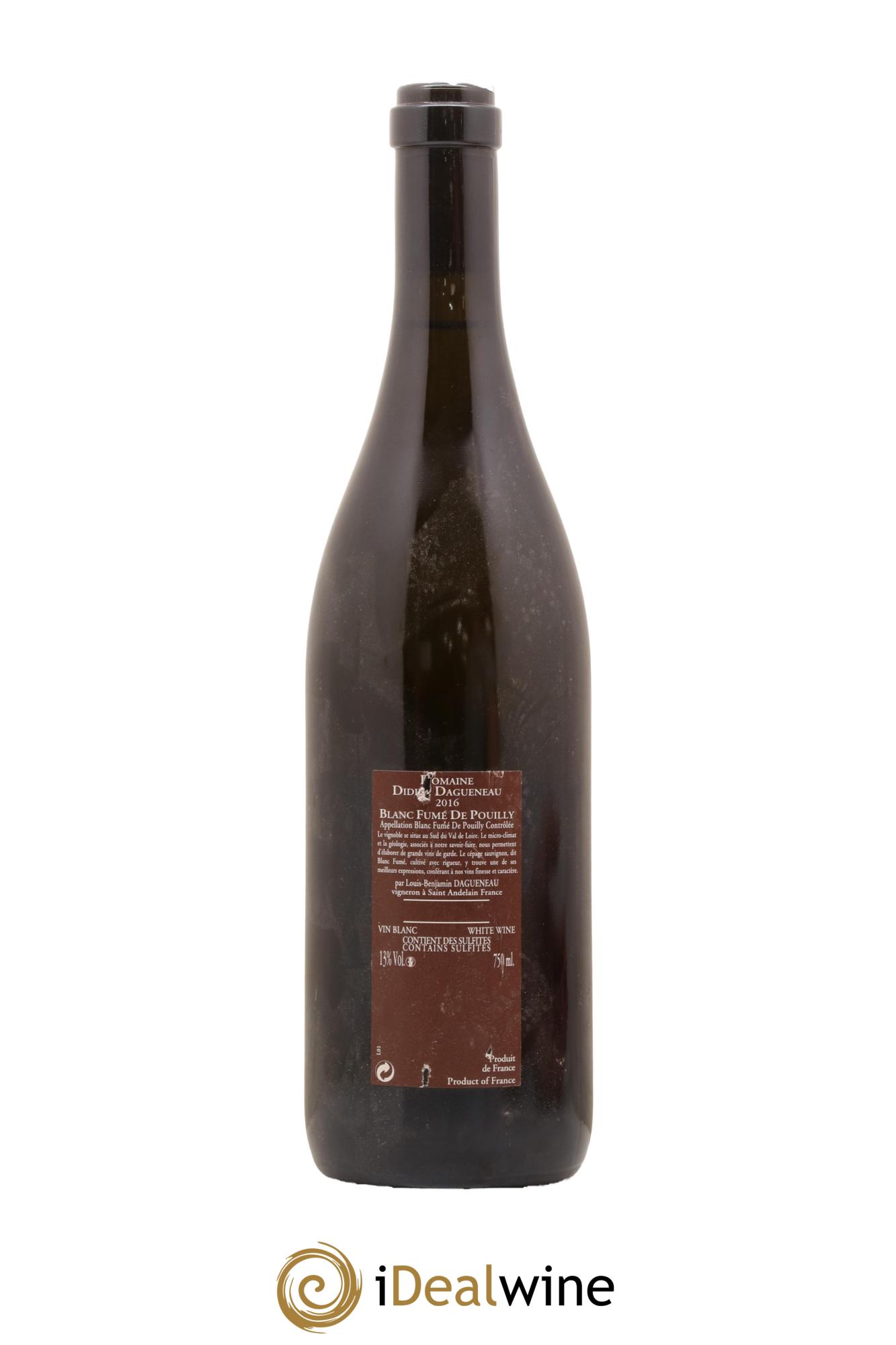 Vin de France (anciennement Pouilly-Fumé) Pur Sang Dagueneau (Domaine Didier - Louis-Benjamin) 2016 - Lot de 1 bouteille - 1