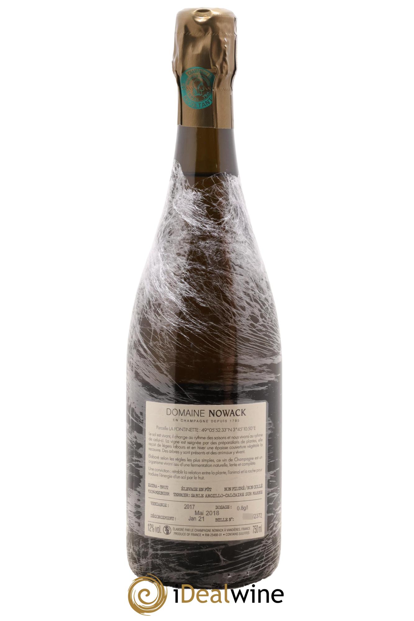 Extra-Brut La Fontinette Nowack 2017 - Lot de 1 bouteille - 1