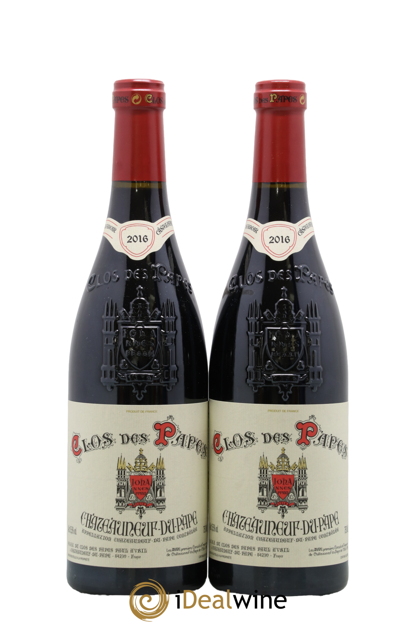Châteauneuf-du-Pape Clos des Papes - Paul Avril 2016 - Lotto di 2 bottiglie - 0
