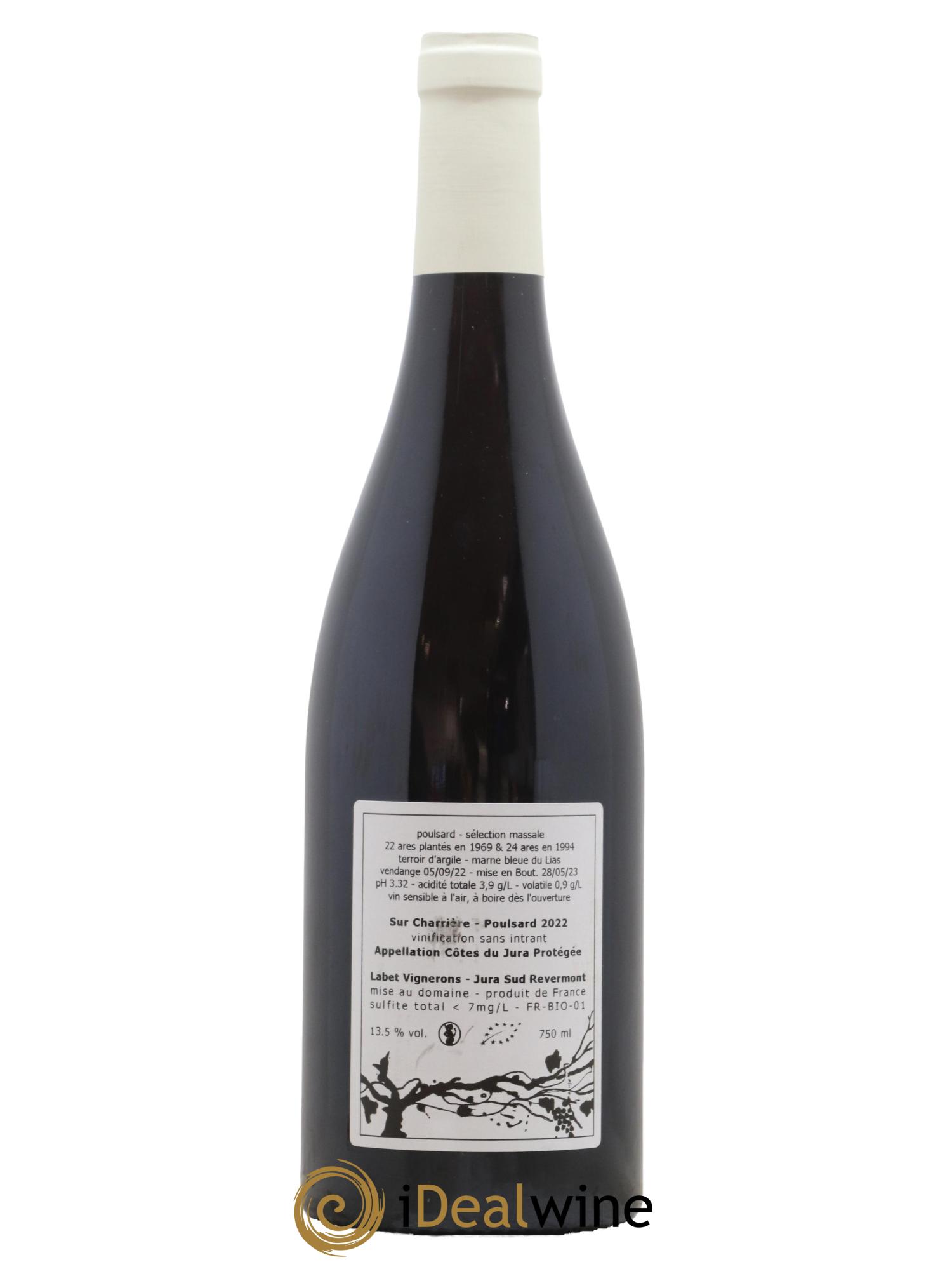Côtes du Jura Poulsard Sur Charrière Romain - Julien - Charline Labet 2022 - Lot de 1 bouteille - 1
