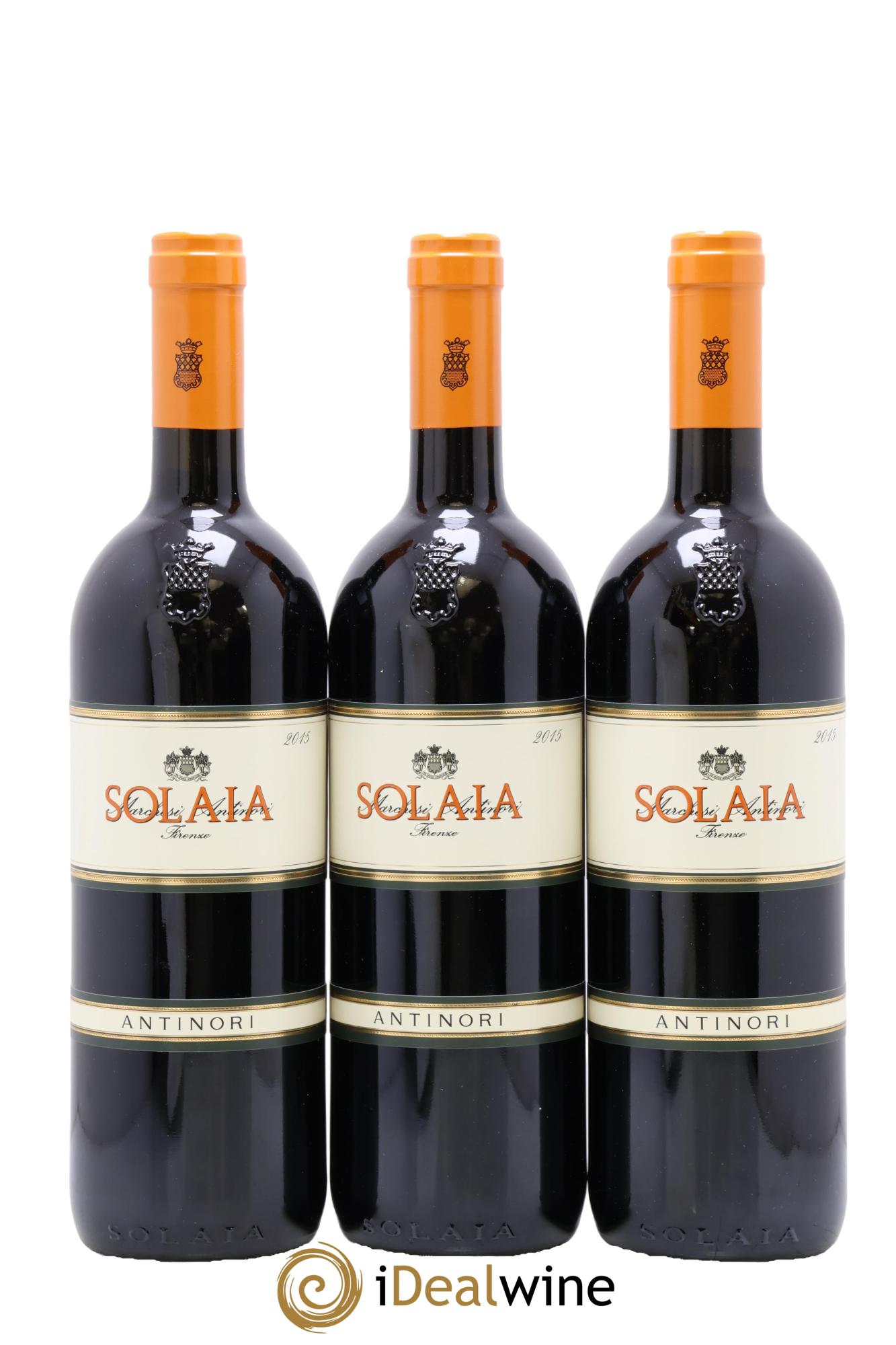 Toscana IGT Solaia Tenuta Tignanello - Marchesi Antinori 2015 - Lot de 3 bouteilles - 0