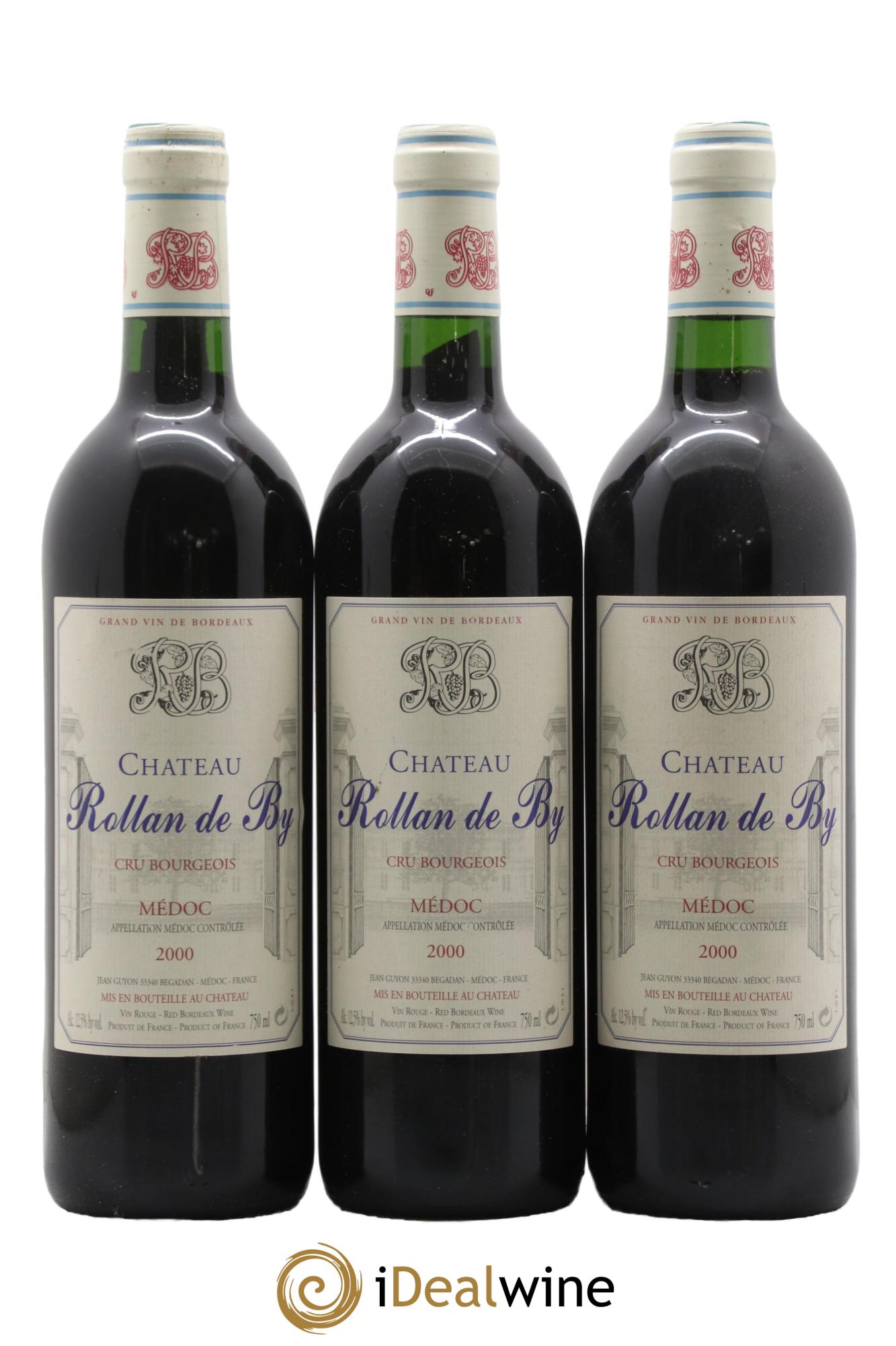 Château Rollan de By Cru Bourgeois 2000 - Lotto di 3 bottiglie - 0