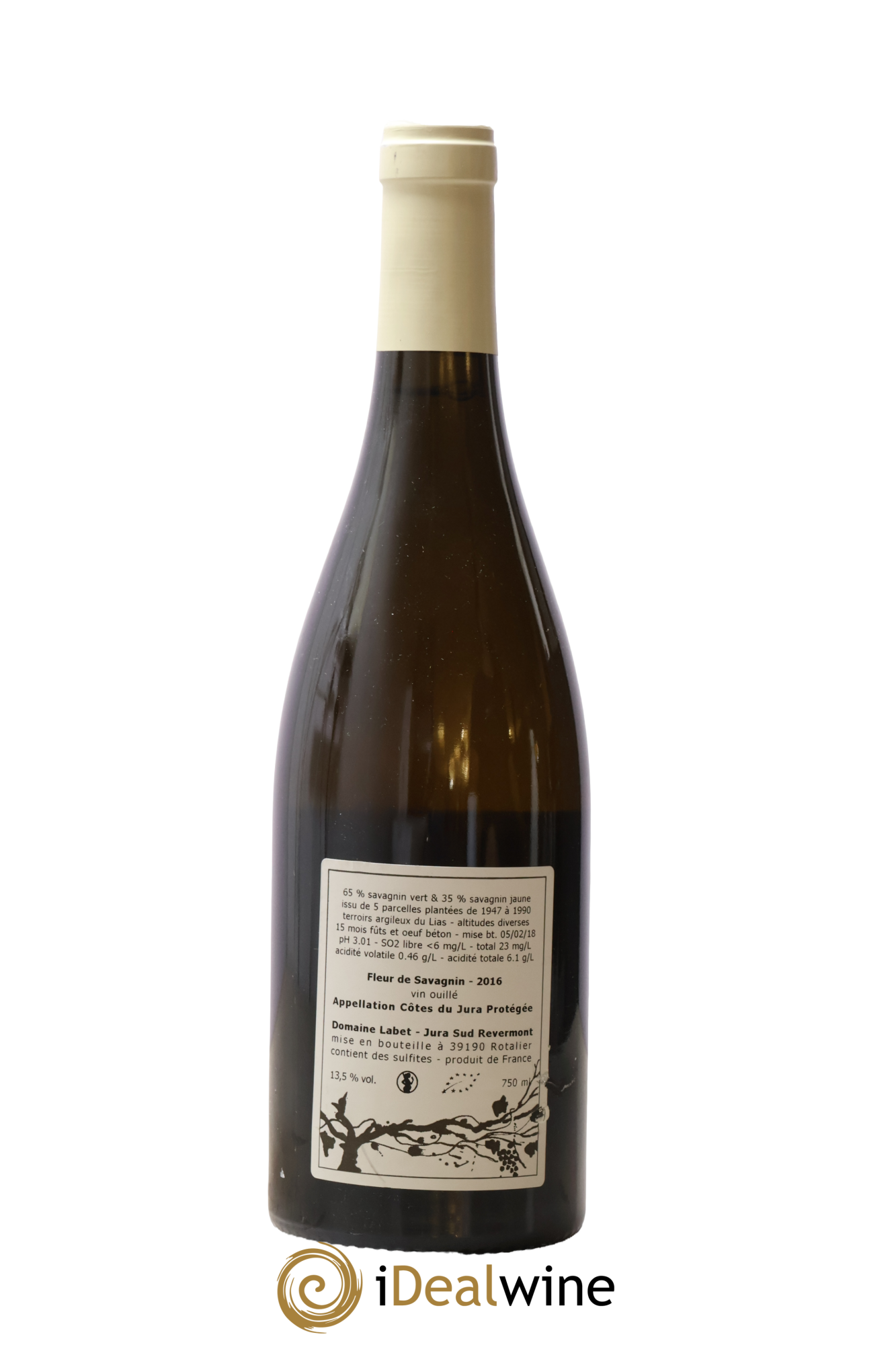 Côtes du Jura Fleur de Savagnin Romain - Julien - Charline Labet 2016 - Lot of 1 bottle - 1