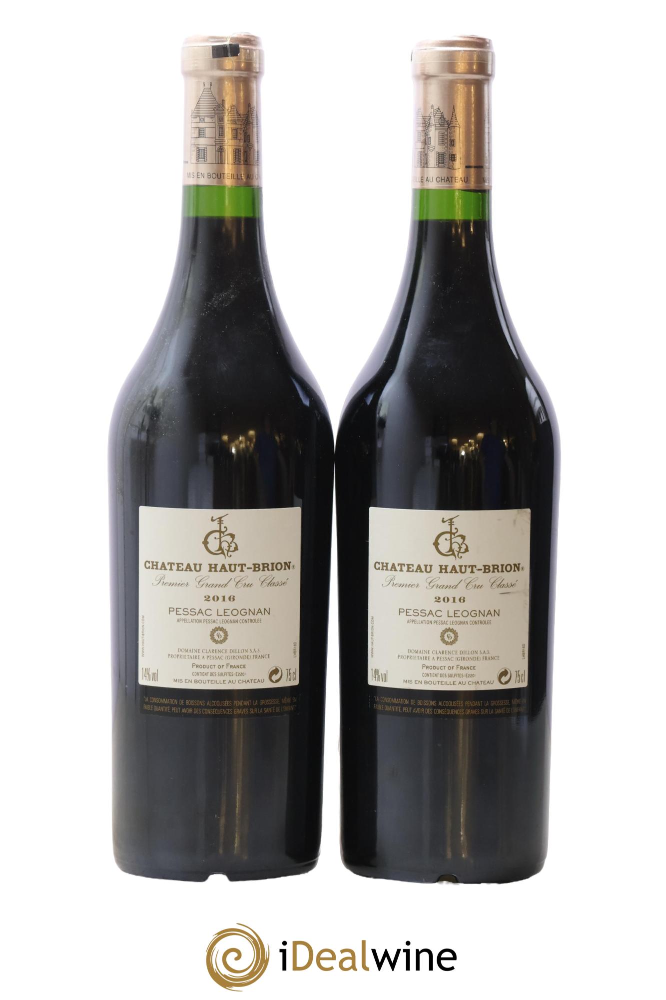 Château Haut Brion 1er Grand Cru Classé 2016 - Lot of 2 bottles - 1