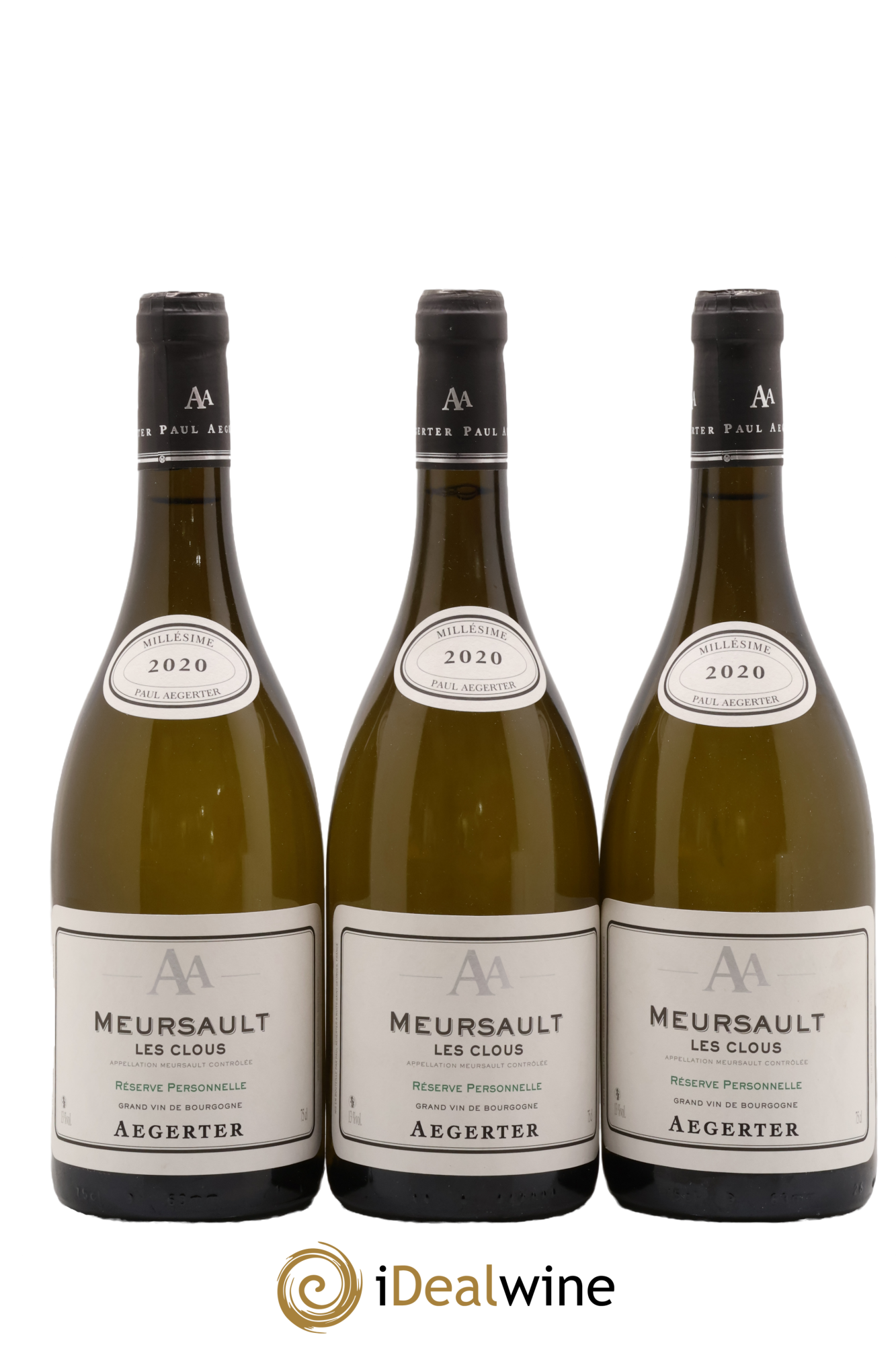 Meursault Les Clous Réserve Personnelle Mise Aegerter 2020 - Lot de 3 bouteilles - 0