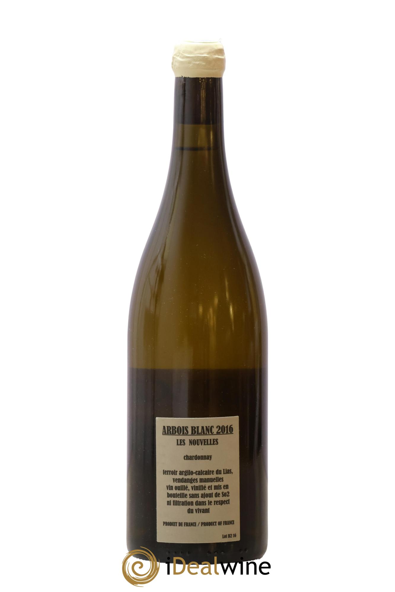 Arbois Chardonnay Les Nouvelles Adeline Houillon & Renaud Bruyère 2016 - Posten von 1 Flasche - 1