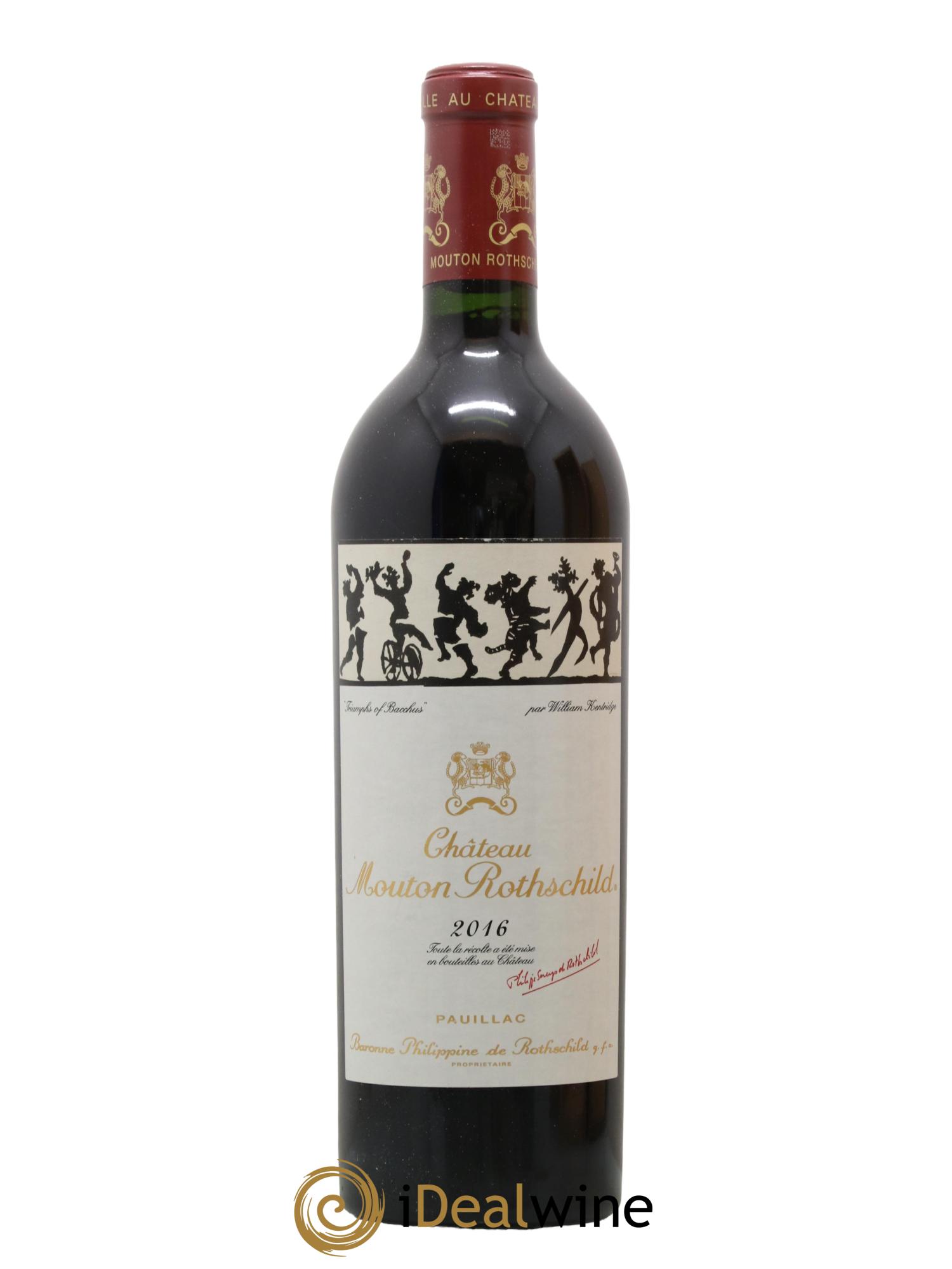 Château Mouton Rothschild 1er Grand Cru Classé 2016 - Lot de 1 bouteille - 0