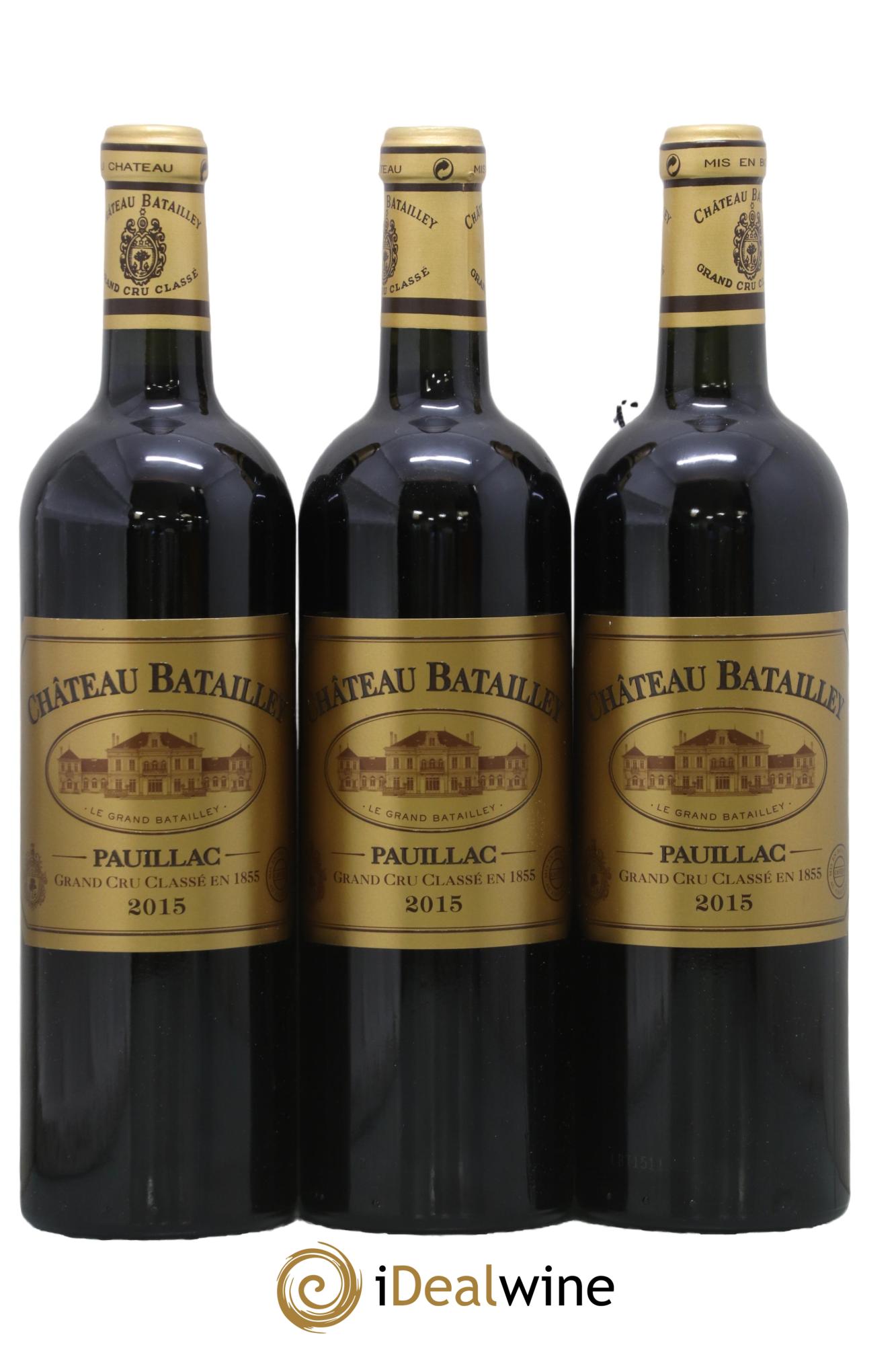 Château Batailley 5ème Grand Cru Classé 2015 - Lot de 3 bouteilles - 0
