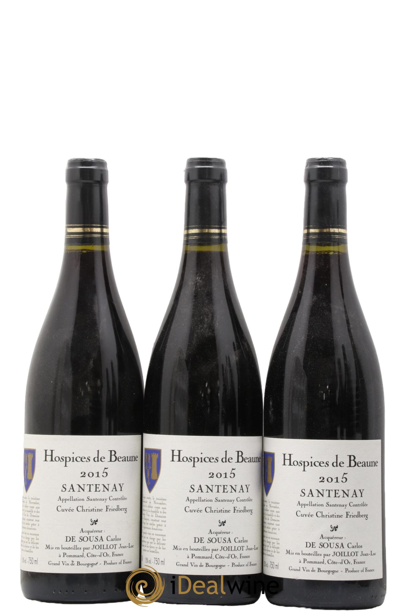 Santenay Cuvée Christine Friedberg Hospices de Beaune Jean-Luc Joillot 2015 - Lot de 6 bouteilles - 1