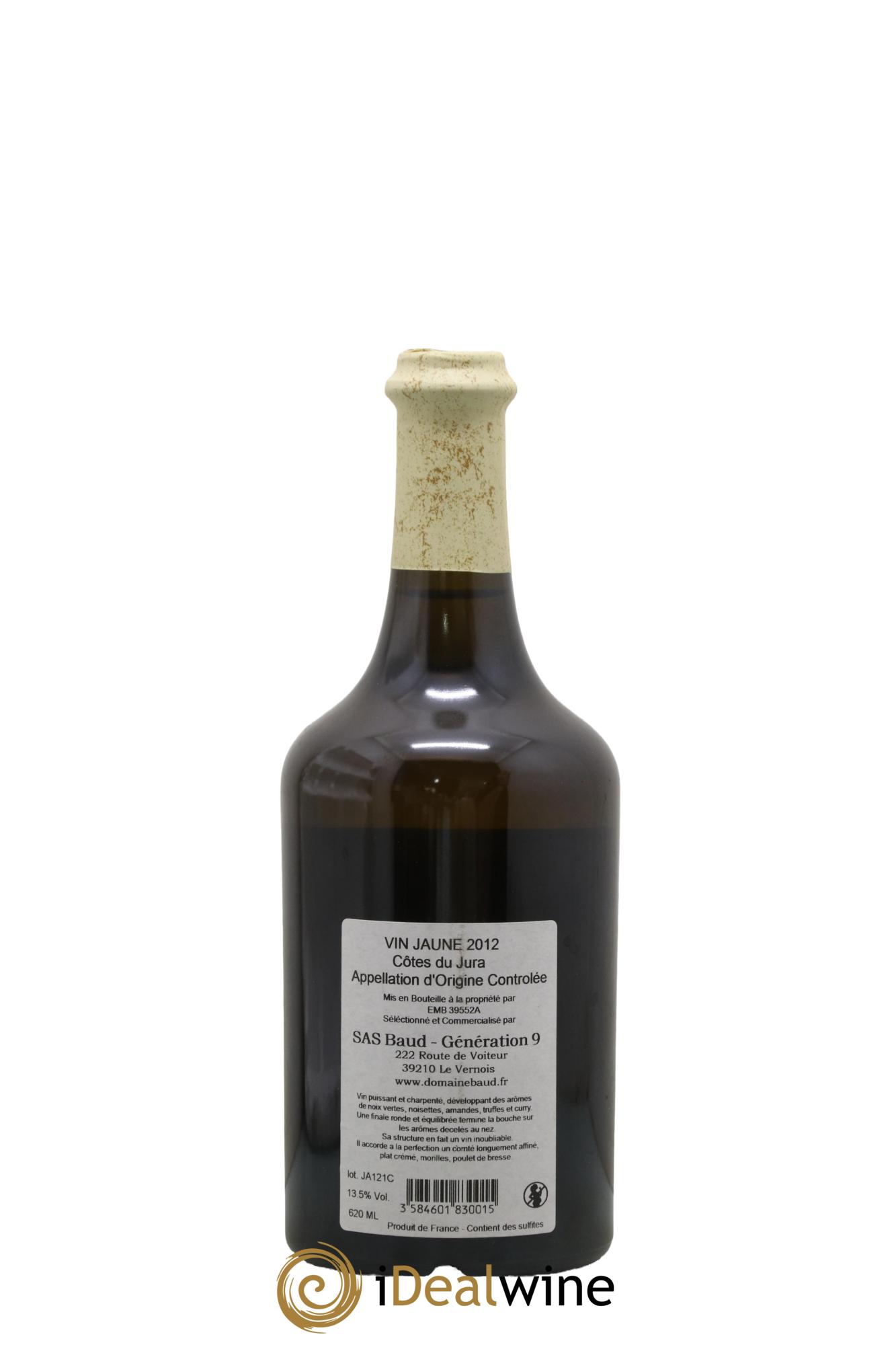 Côtes du Jura Vin Jaune Domaine Baud Génération 9 2012 - Lot de 1 clavelin - 1