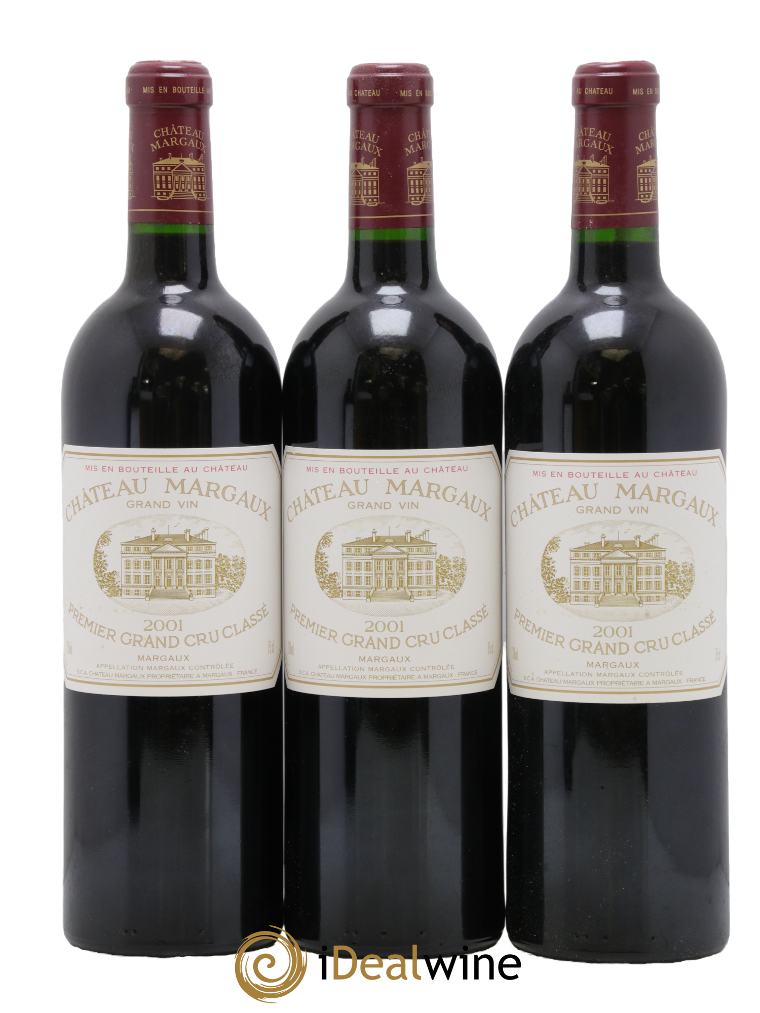 Château Margaux 1er Grand Cru Classé 2001 - Lot of 3 bottles - 0