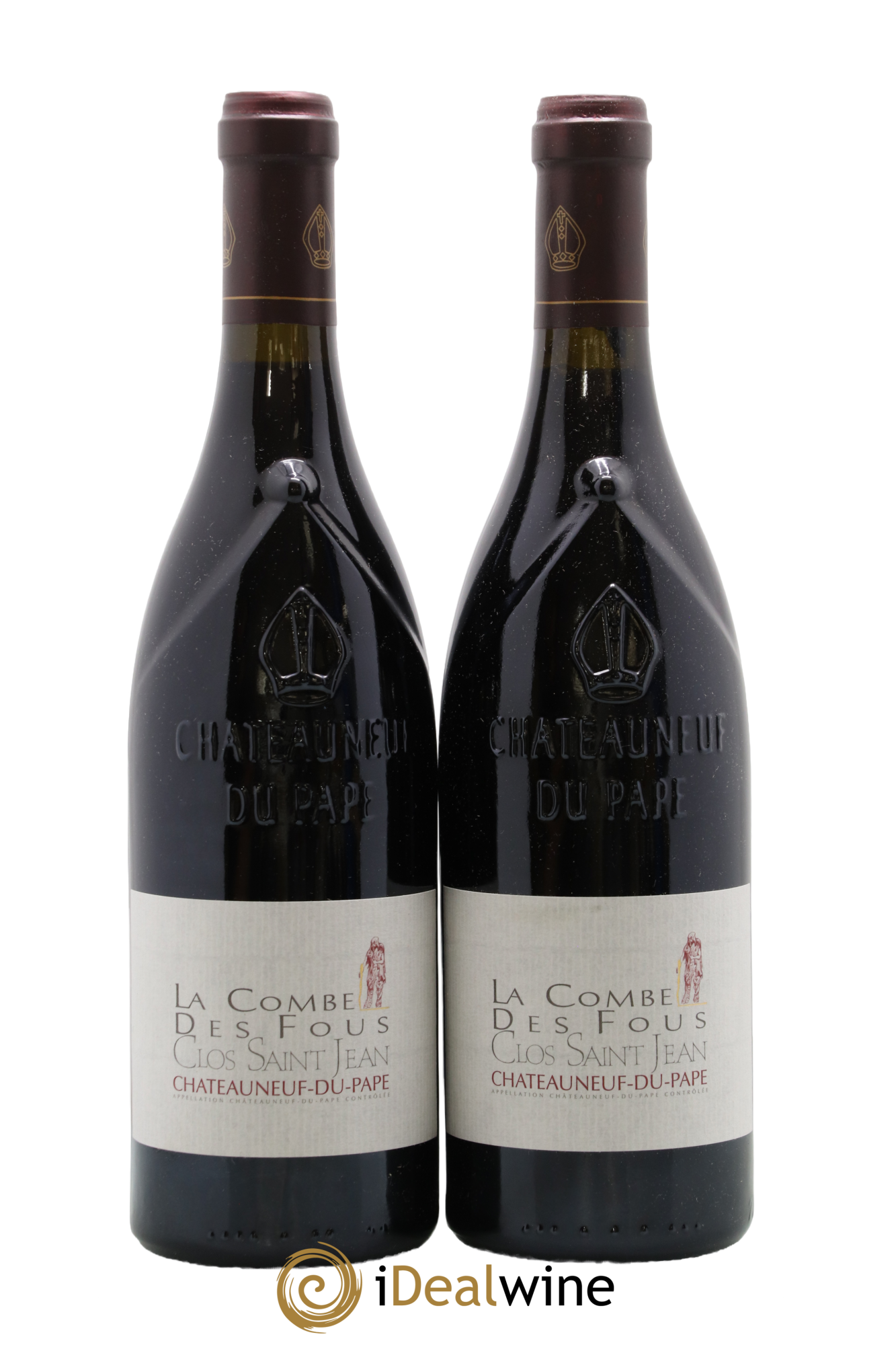 Châteauneuf-du-Pape Clos Saint-Jean La Combe des Fous Pascal et Vincent Maurel 2003 - Lotto di 2 bottiglie - 0