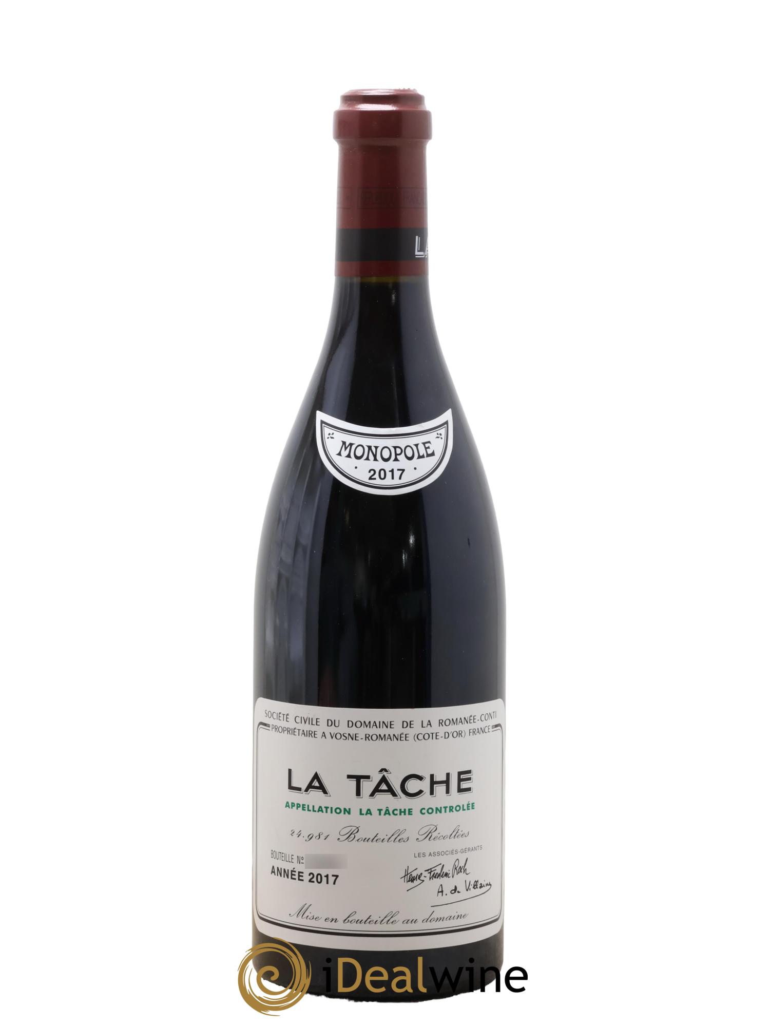 La Tâche Grand Cru Domaine de la Romanée-Conti 2017 - Lotto di 1 bottiglia - 0