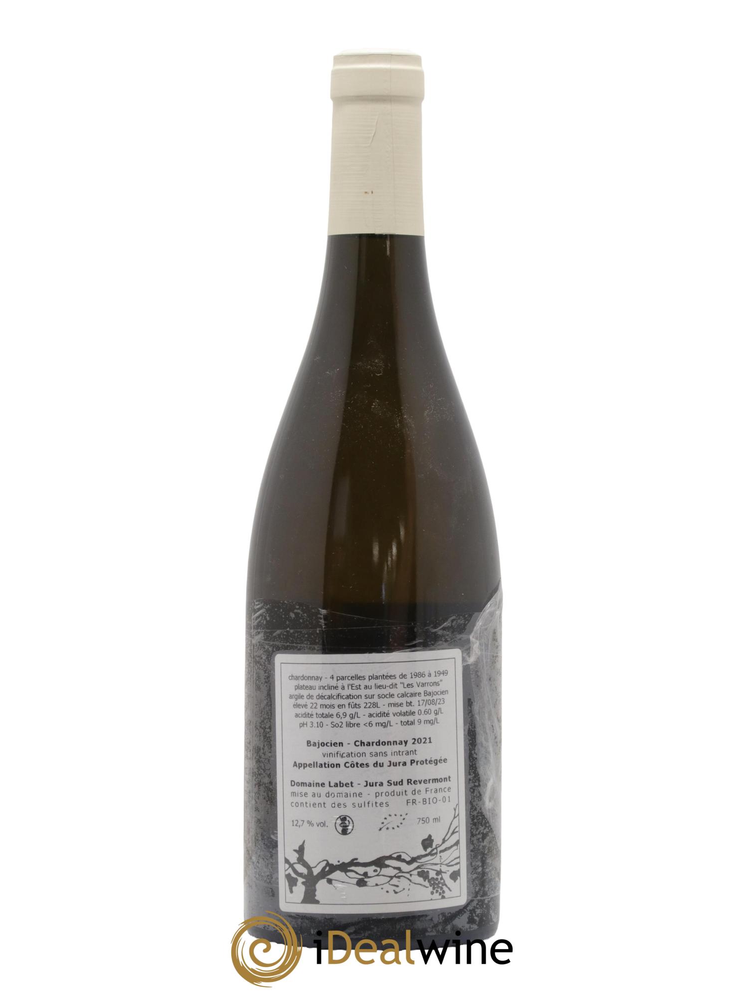 Côtes du Jura Chardonnay Bajocien Romain - Julien  - Charline Labet 2021 - Lot de 1 bouteille - 1