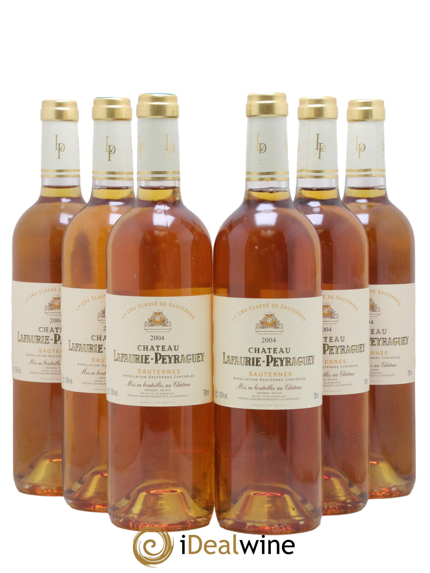 Château Lafaurie-Peyraguey 1er Grand Cru Classé 2004 - Lotto di 6 bottiglie - 0