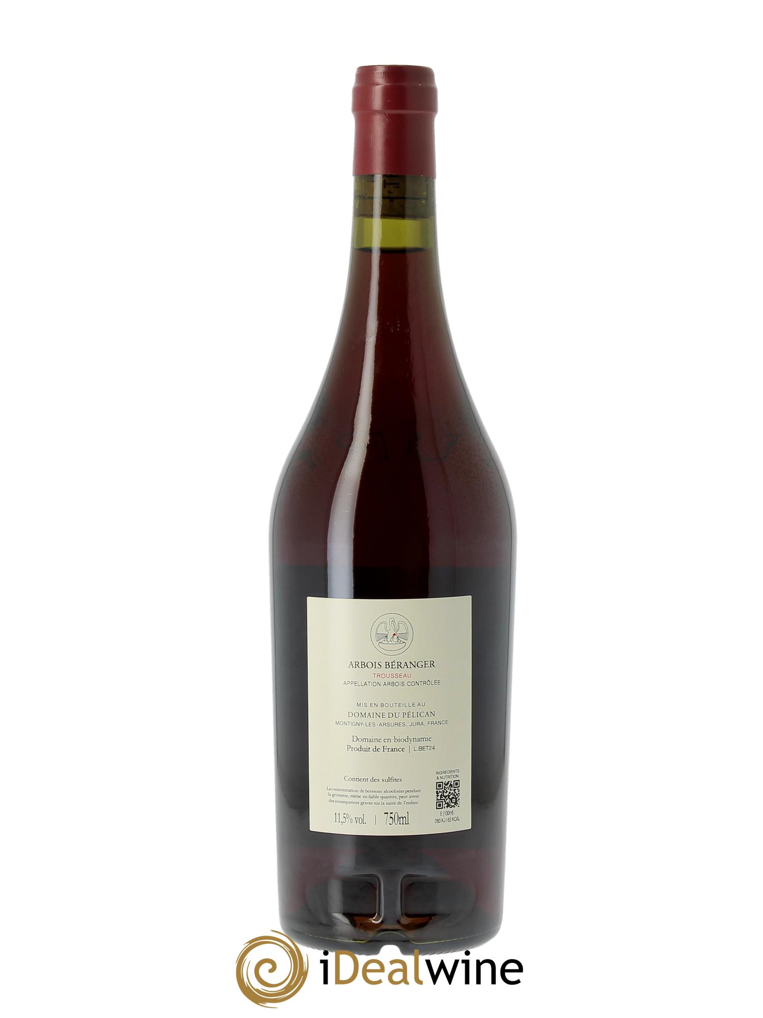 Arbois Trousseau Béranger Pélican  2024 - Lotto di 1 bottiglia - 1