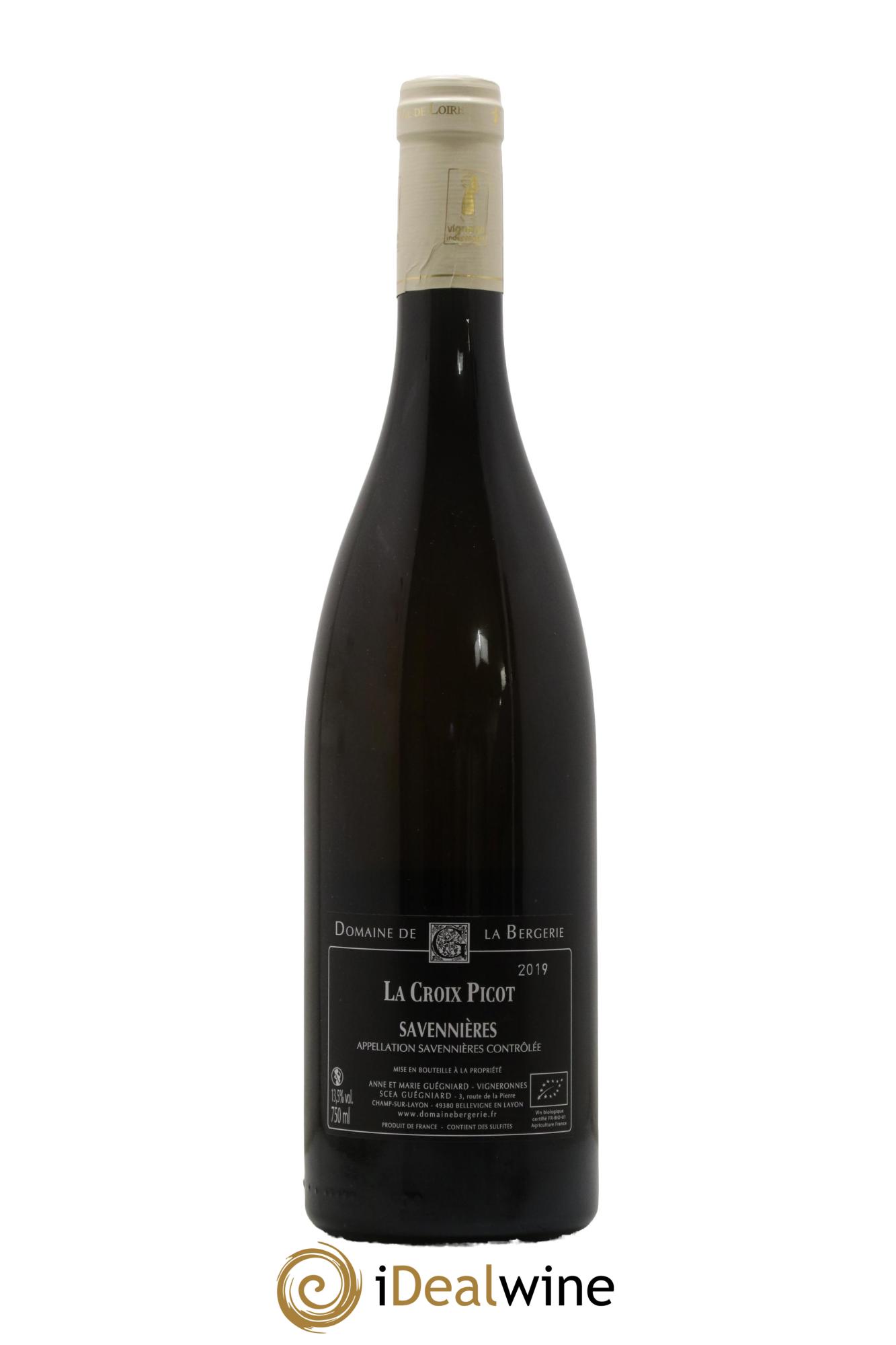 Savennières Domaine De La Bergerie La Croix Picot 2019 - Lot de 1 bouteille - 1