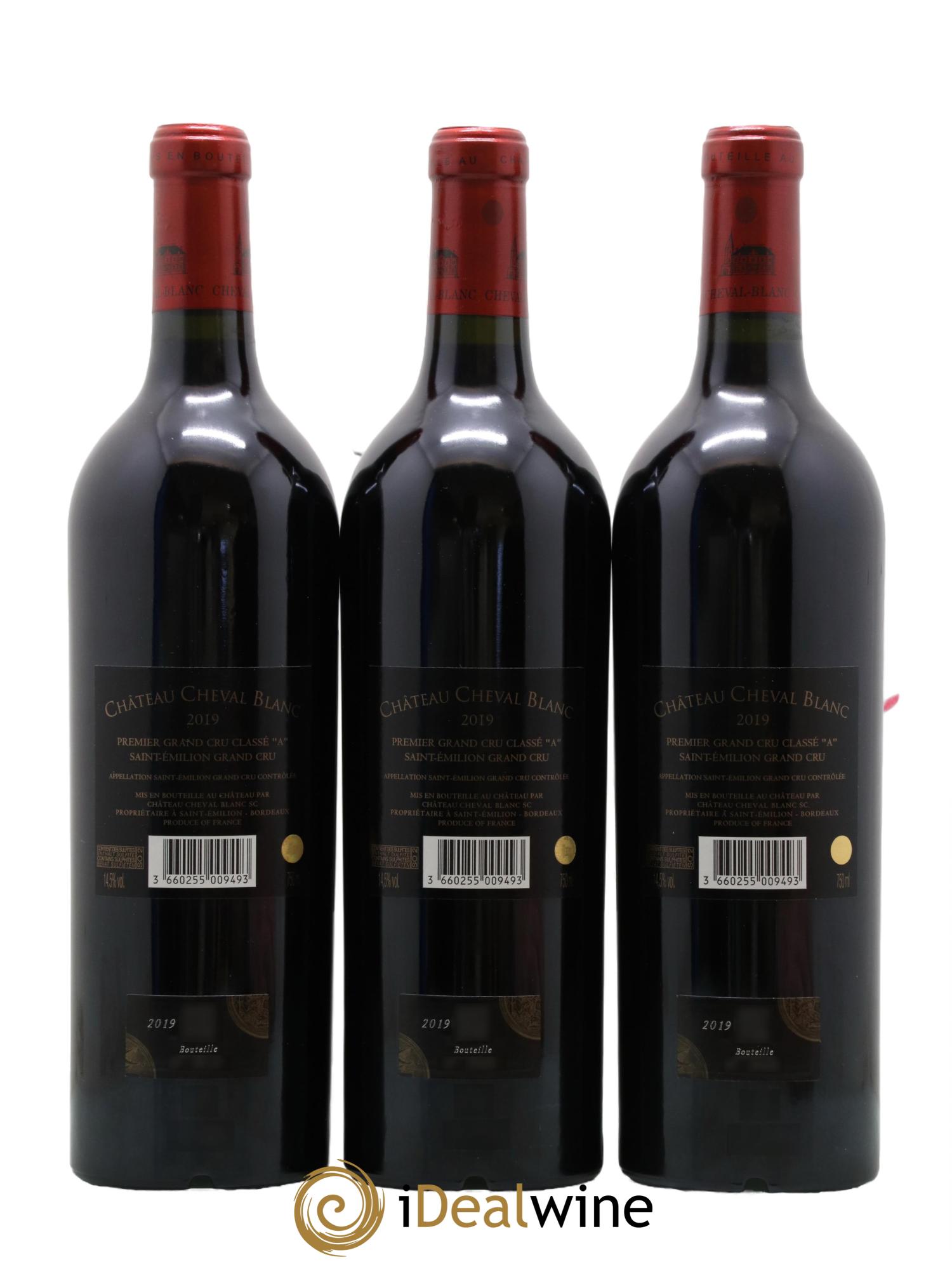 Château Cheval Blanc 1er Grand Cru Classé A 2019 - Lot de 3 bouteilles - 2
