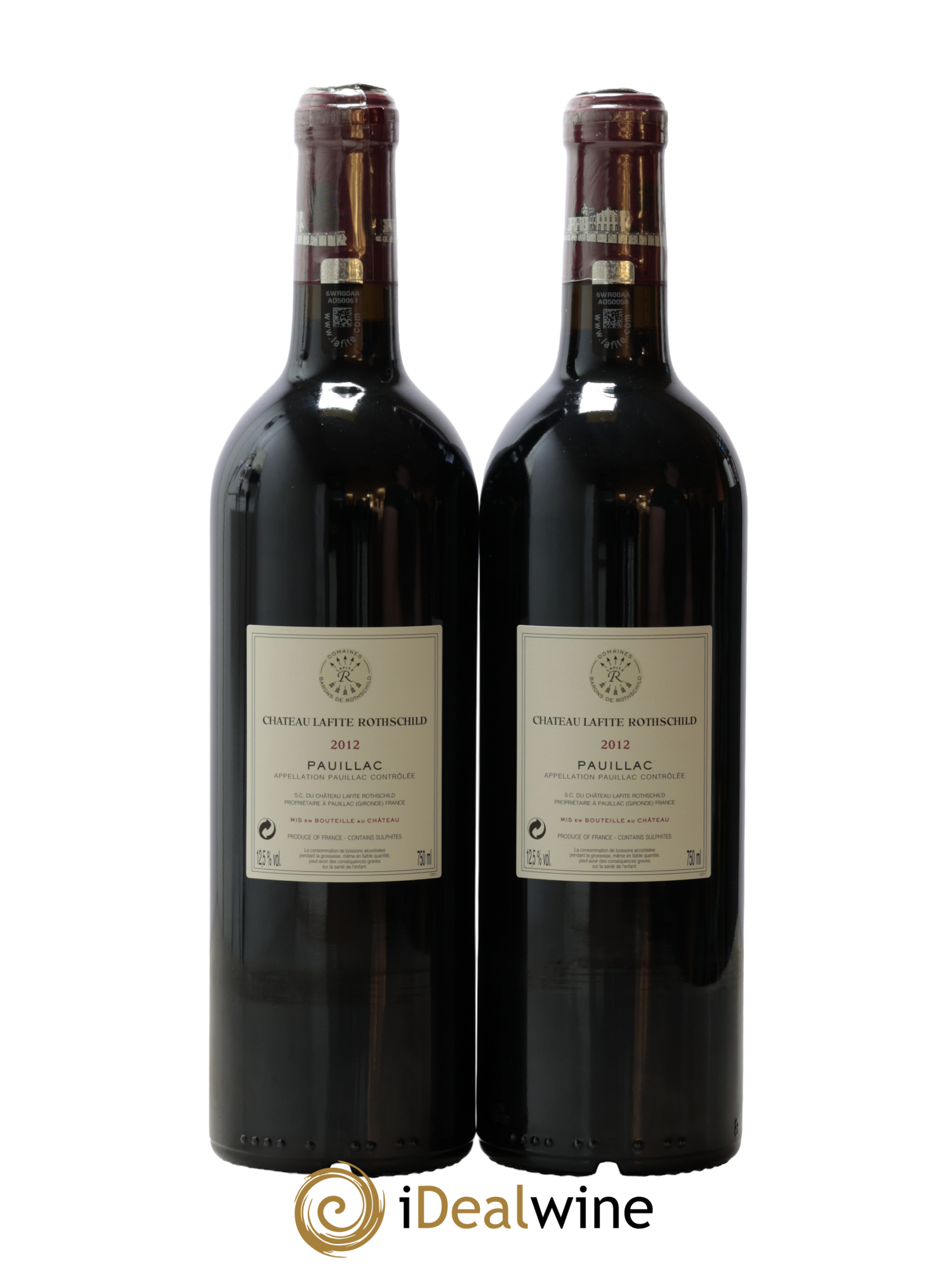 Château Lafite Rothschild 1er Grand Cru Classé 2012 - Lot de 2 bouteilles - 1