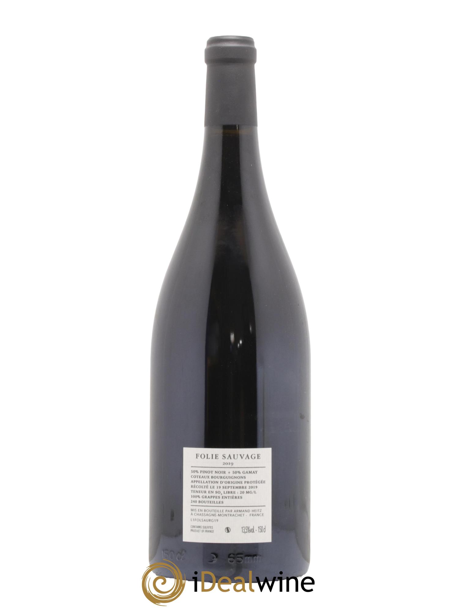 Coteaux Bourguignons Folie Sauvage Domaine Armand Heitz 2019 - Posten von 1 Magnum - 1