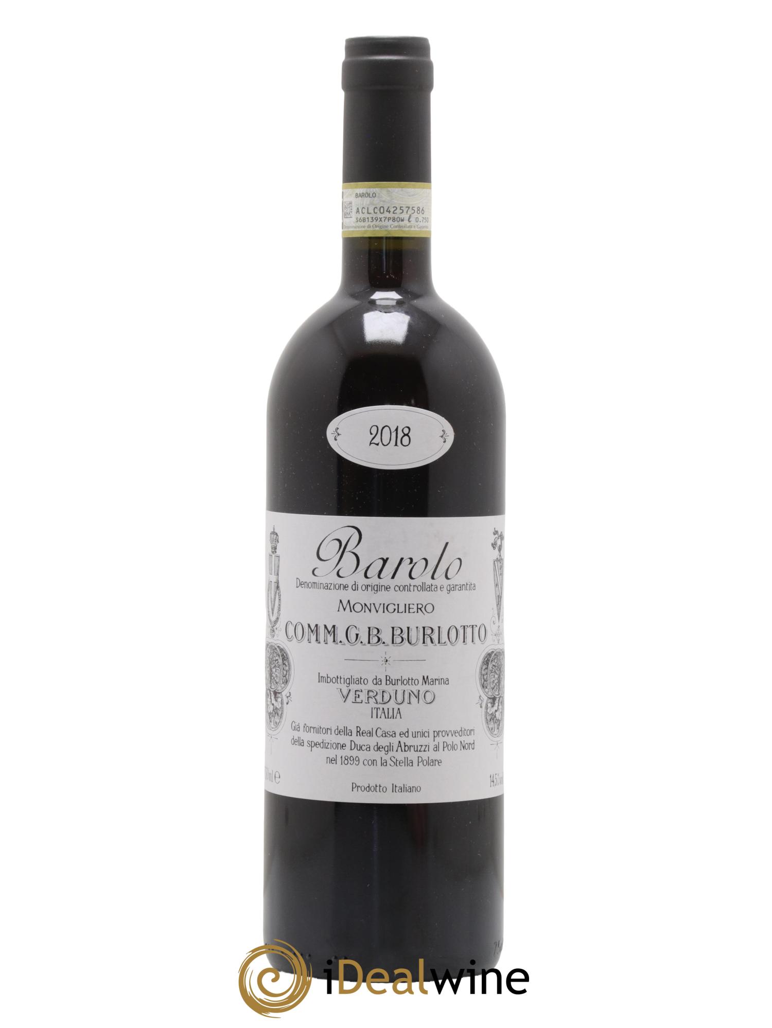 Barolo DOCG Monvigliero Comm. Giovan Battista Burlotto 2018 - Lot of 1 bottle - 0