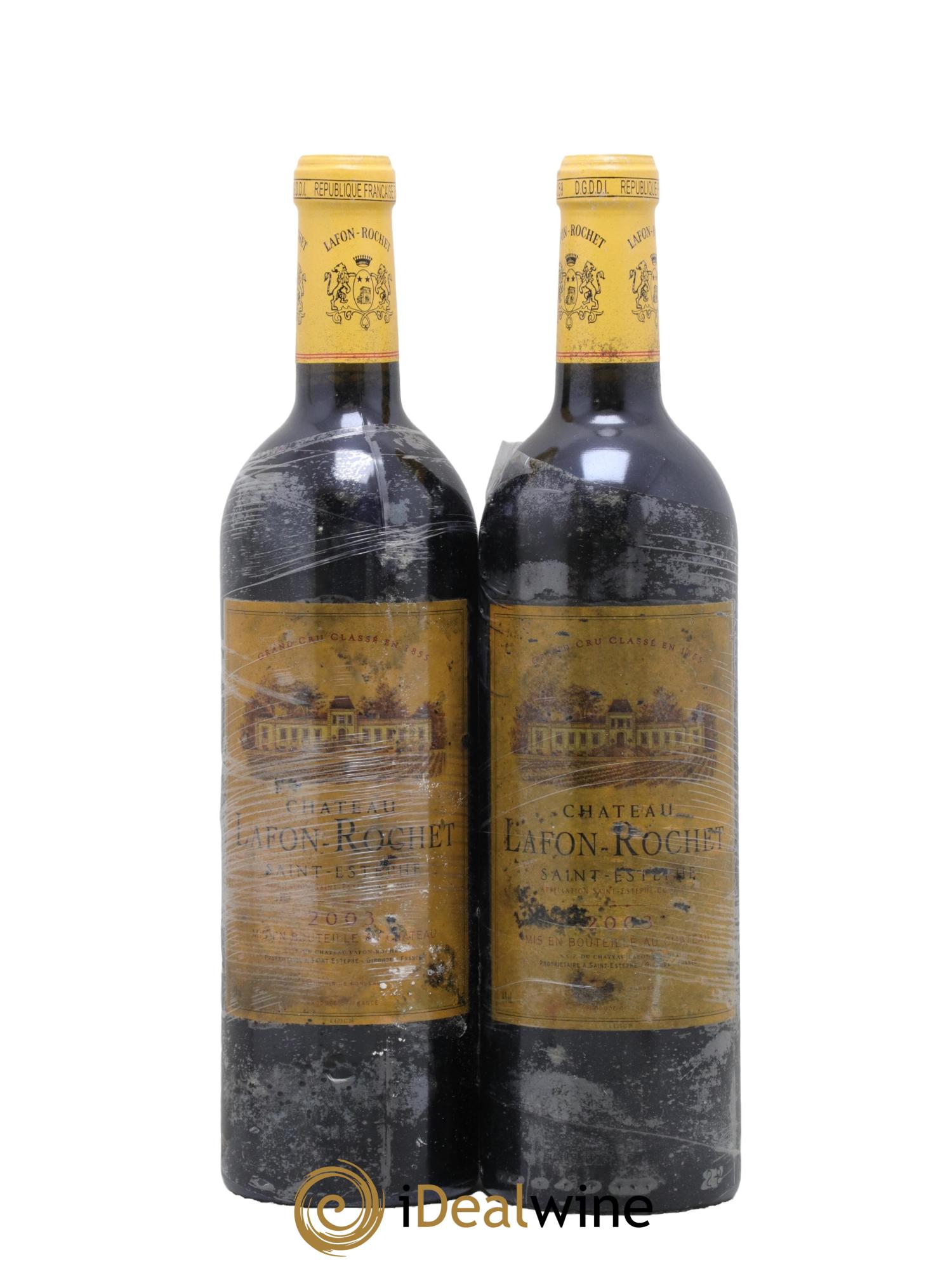 Château Lafon Rochet 4ème Grand Cru Classé 2003 - Posten von 2 Flaschen - 0