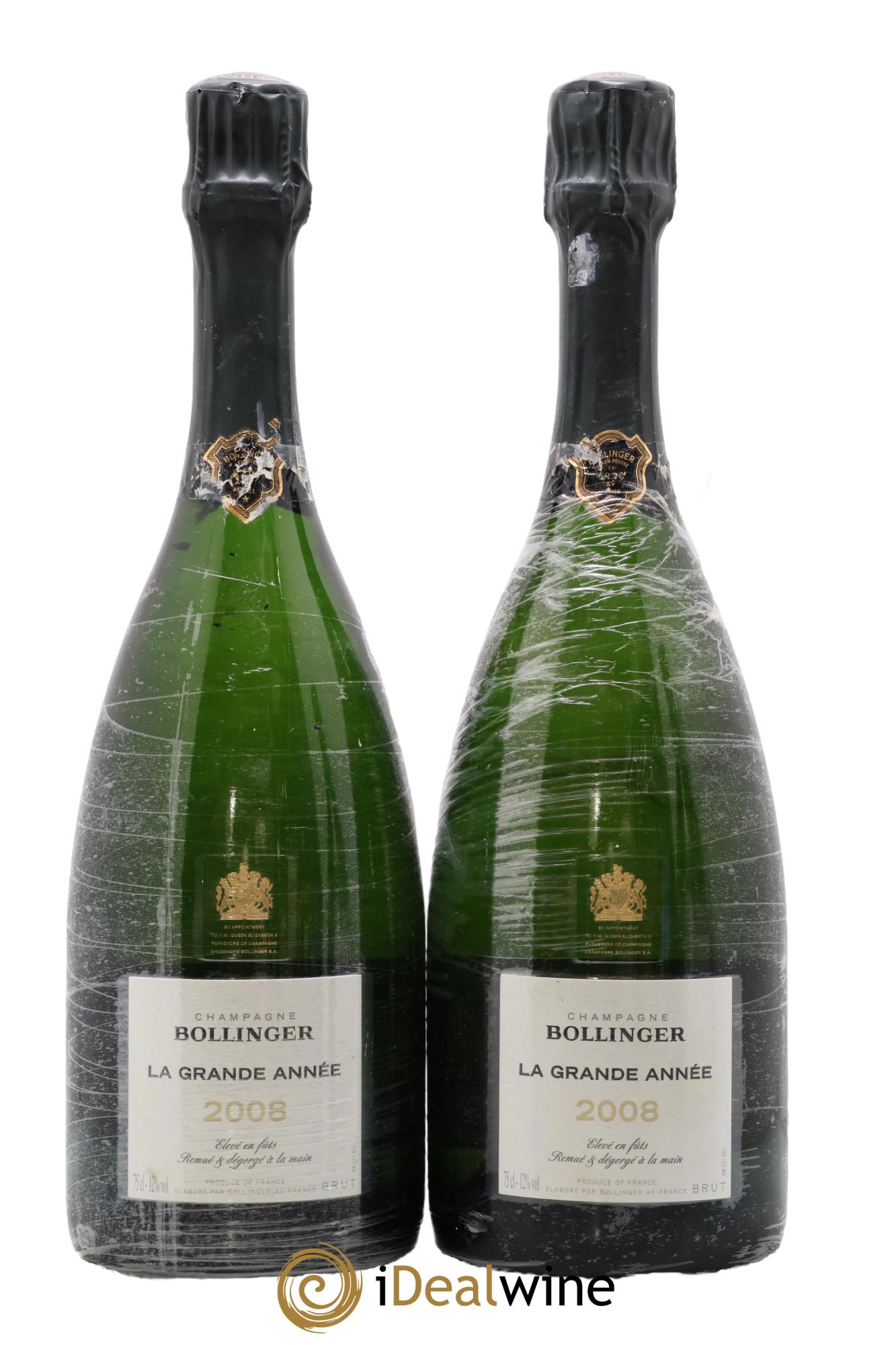 La Grande Année Brut Bollinger 2008 - Lot of 2 bottles - 0