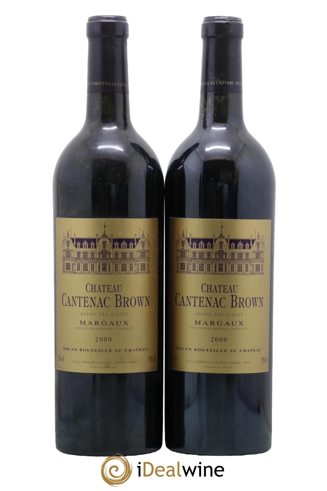 Château Cantenac Brown 3ème Grand Cru Classé 2000 - Lot de 2 bouteilles - 0