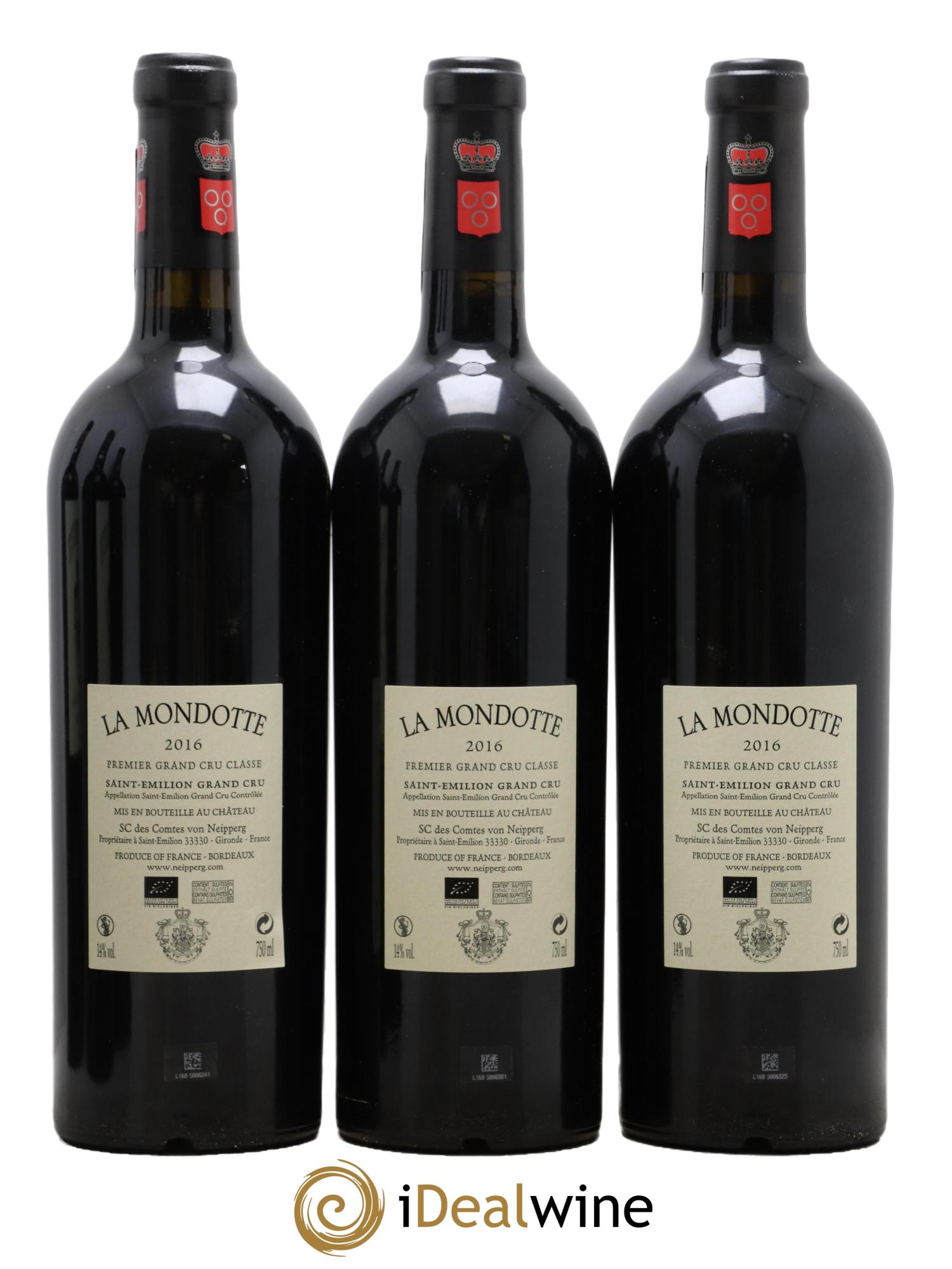La Mondotte 1er Grand Cru Classé B depuis 2012 2016 - Lot of 6 bottles - 2