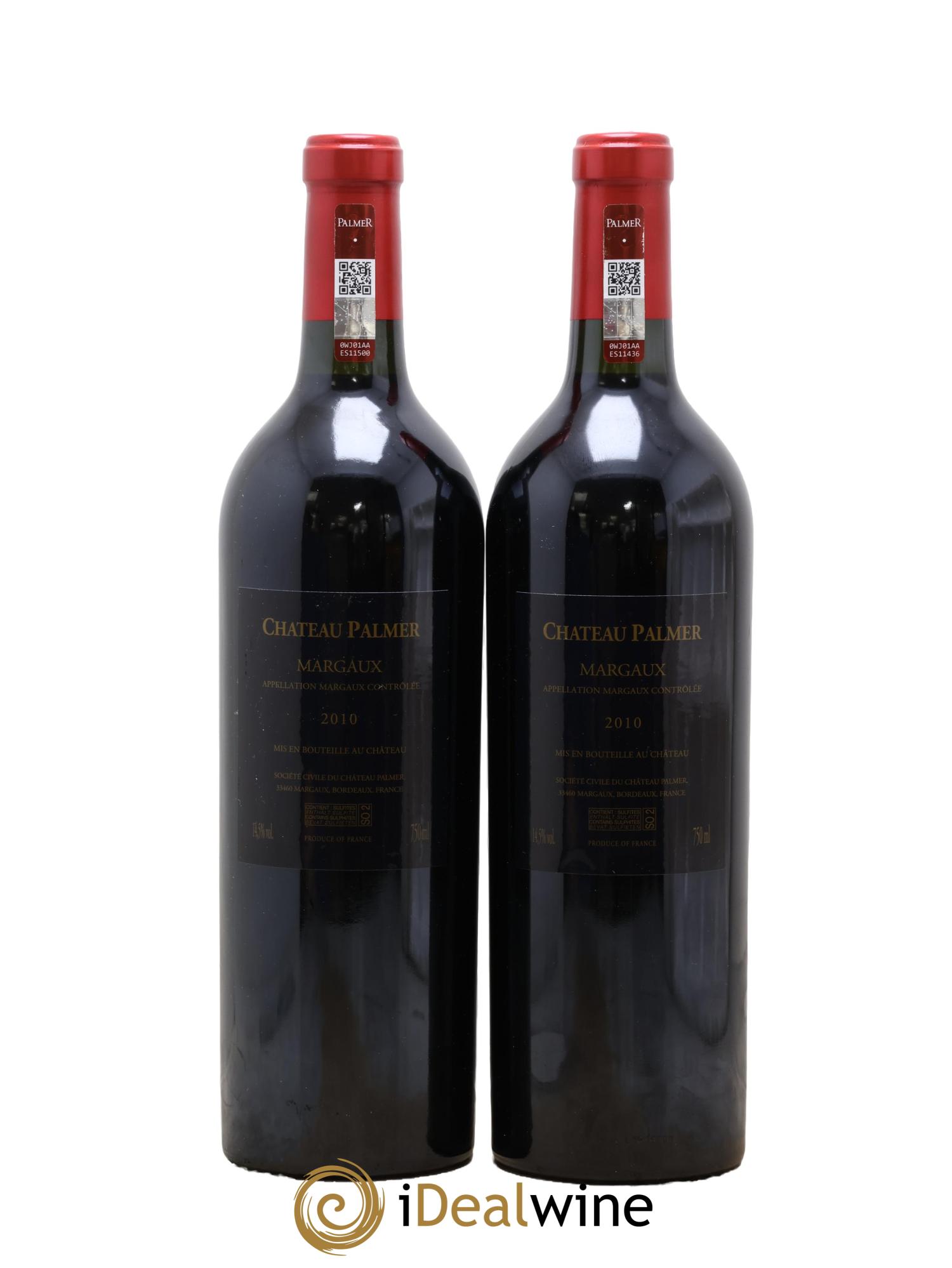 Château Palmer 3ème Grand Cru Classé 2010 - Posten von 2 Flaschen - 1