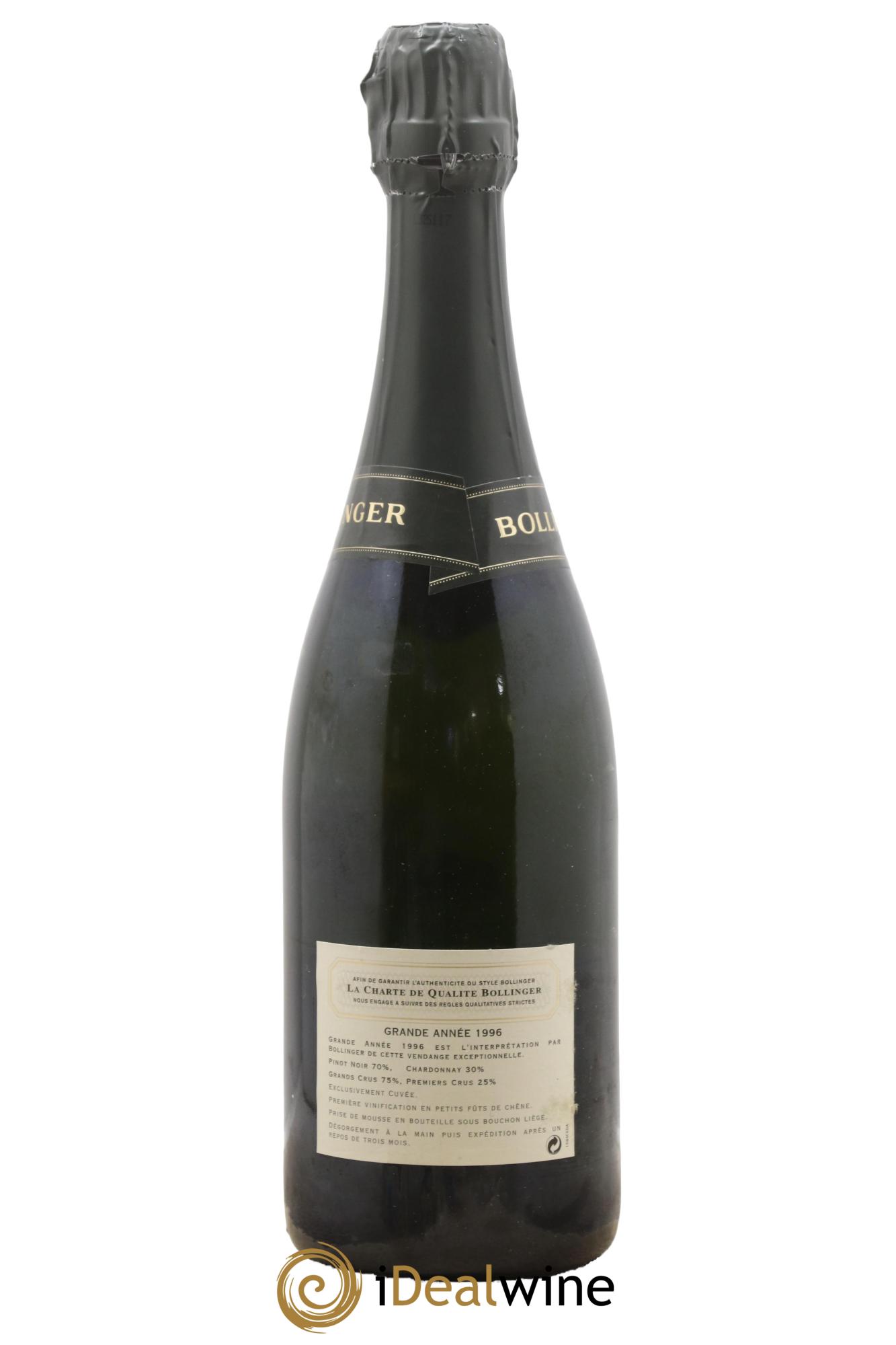 Grande Année Brut Bollinger 1996 - Lot of 1 bottle - 1