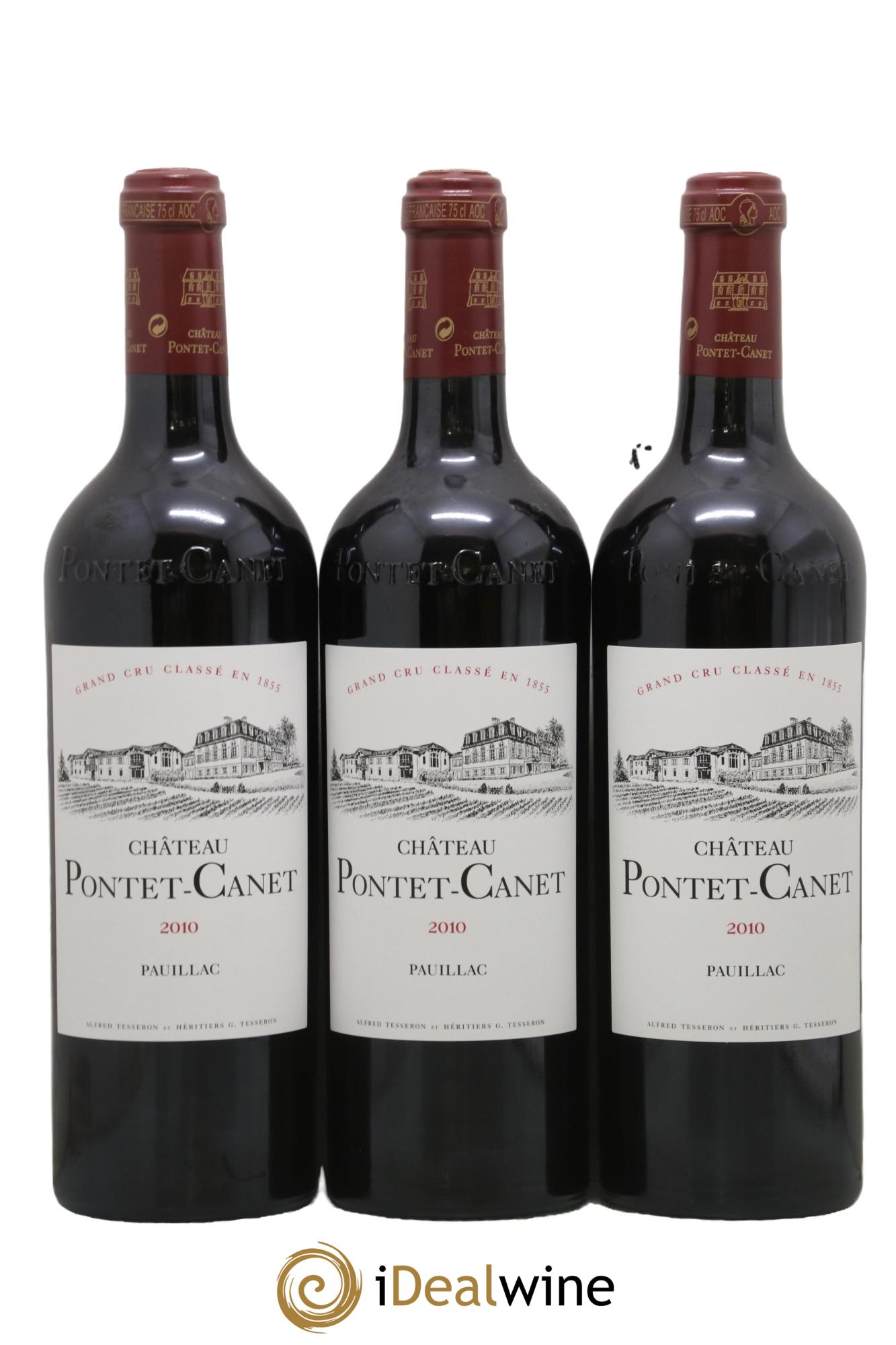 Château Pontet Canet 5ème Grand Cru Classé 2010 - Lot of 3 bottles - 0