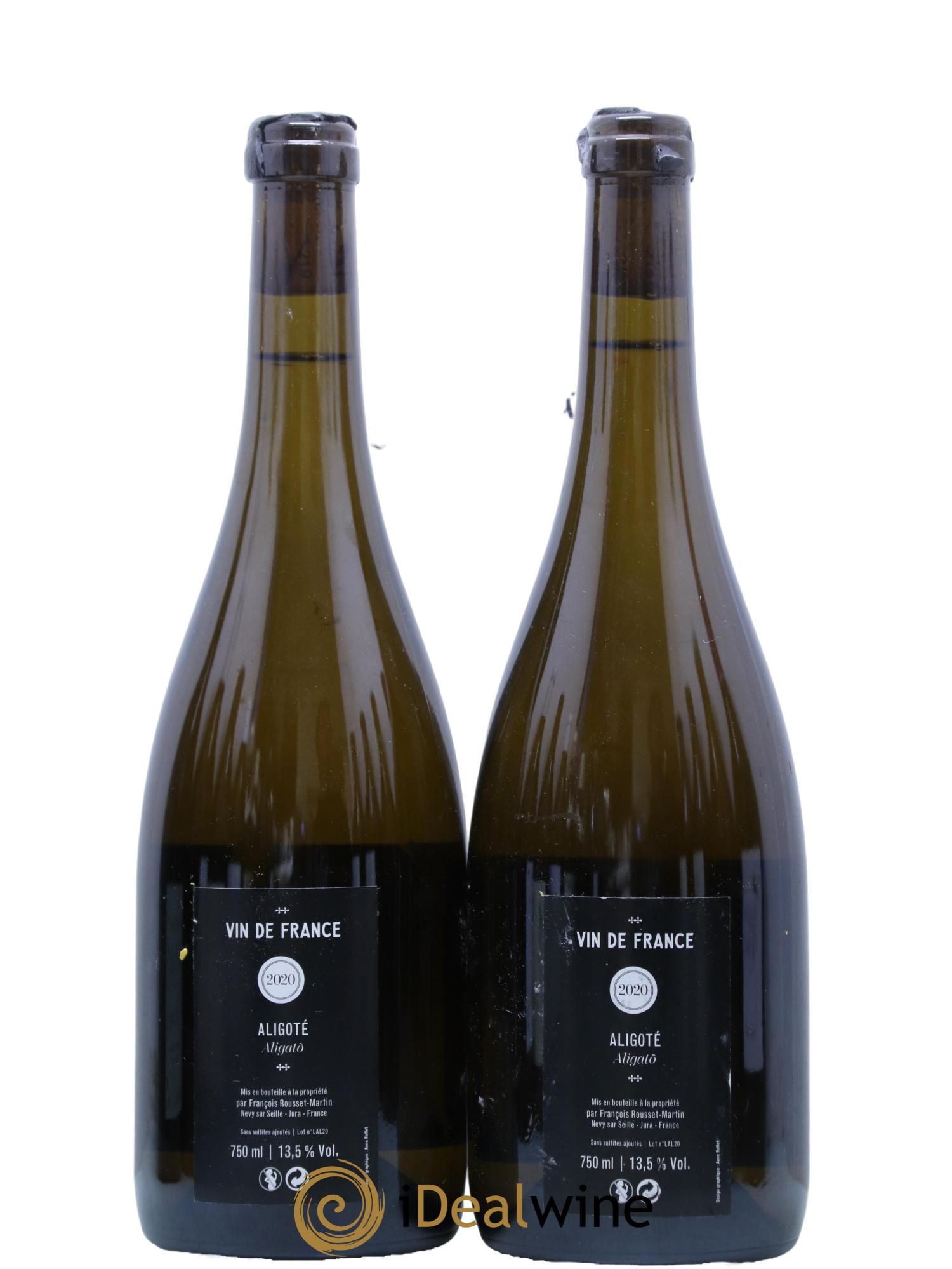 Vin de France Aligoté Aligato François Rousset Martin 2020 - Lot de 2 bouteilles - 1