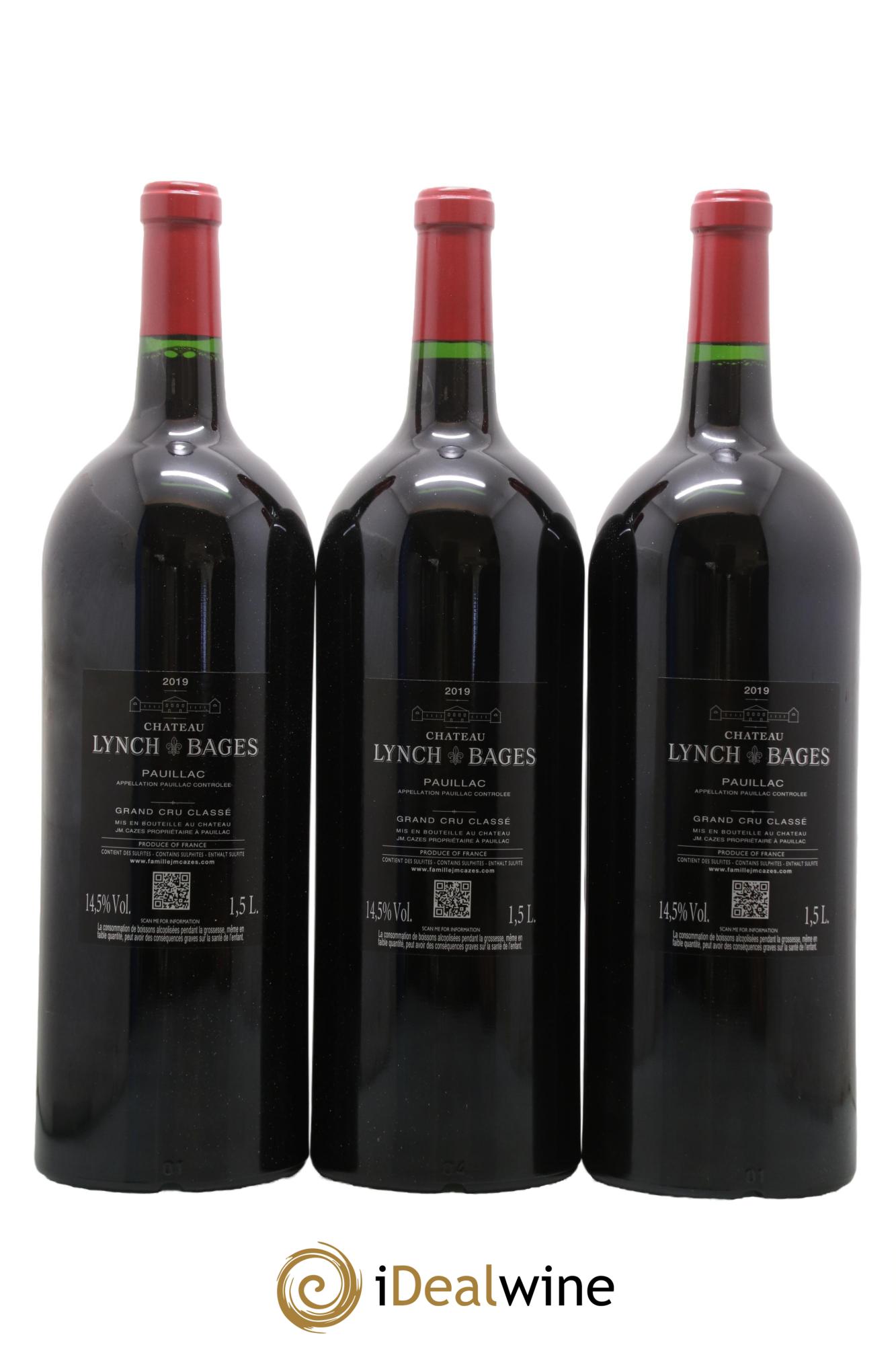 Château Lynch Bages 5ème Grand Cru Classé 2019 - Lotto di 3 magnum - 1