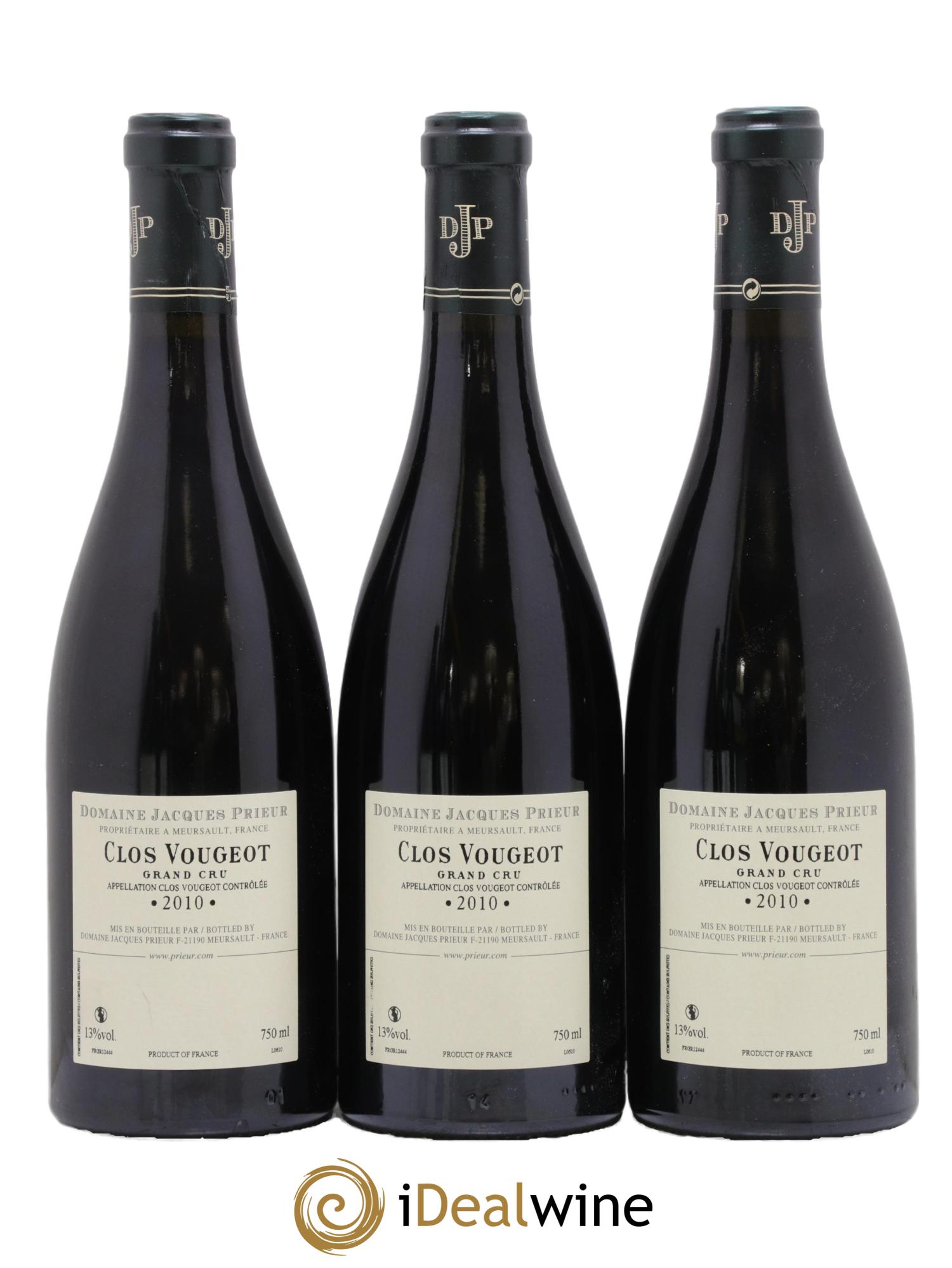 Clos de Vougeot Grand Cru Jacques Prieur (Domaine) 2010 - Lotto di 3 bottiglie - 1