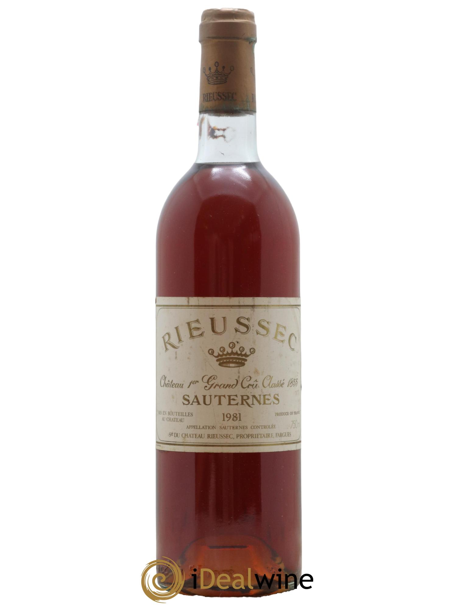 Château Rieussec 1er Grand Cru Classé 1981 - Posten von 1 Flasche - 0