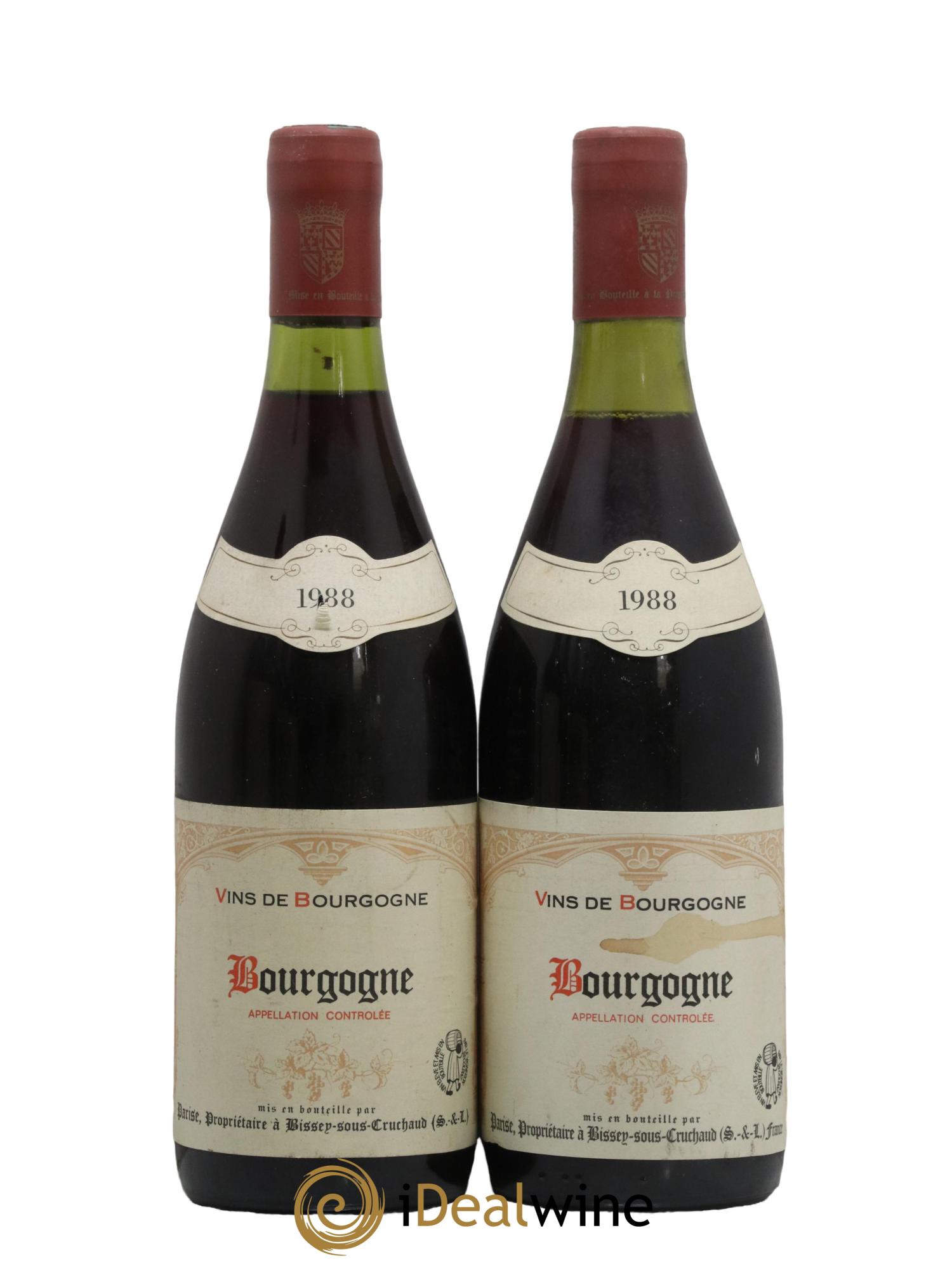 Bourgogne Domaine Parise 1988 - Lot de 2 bouteilles - 0
