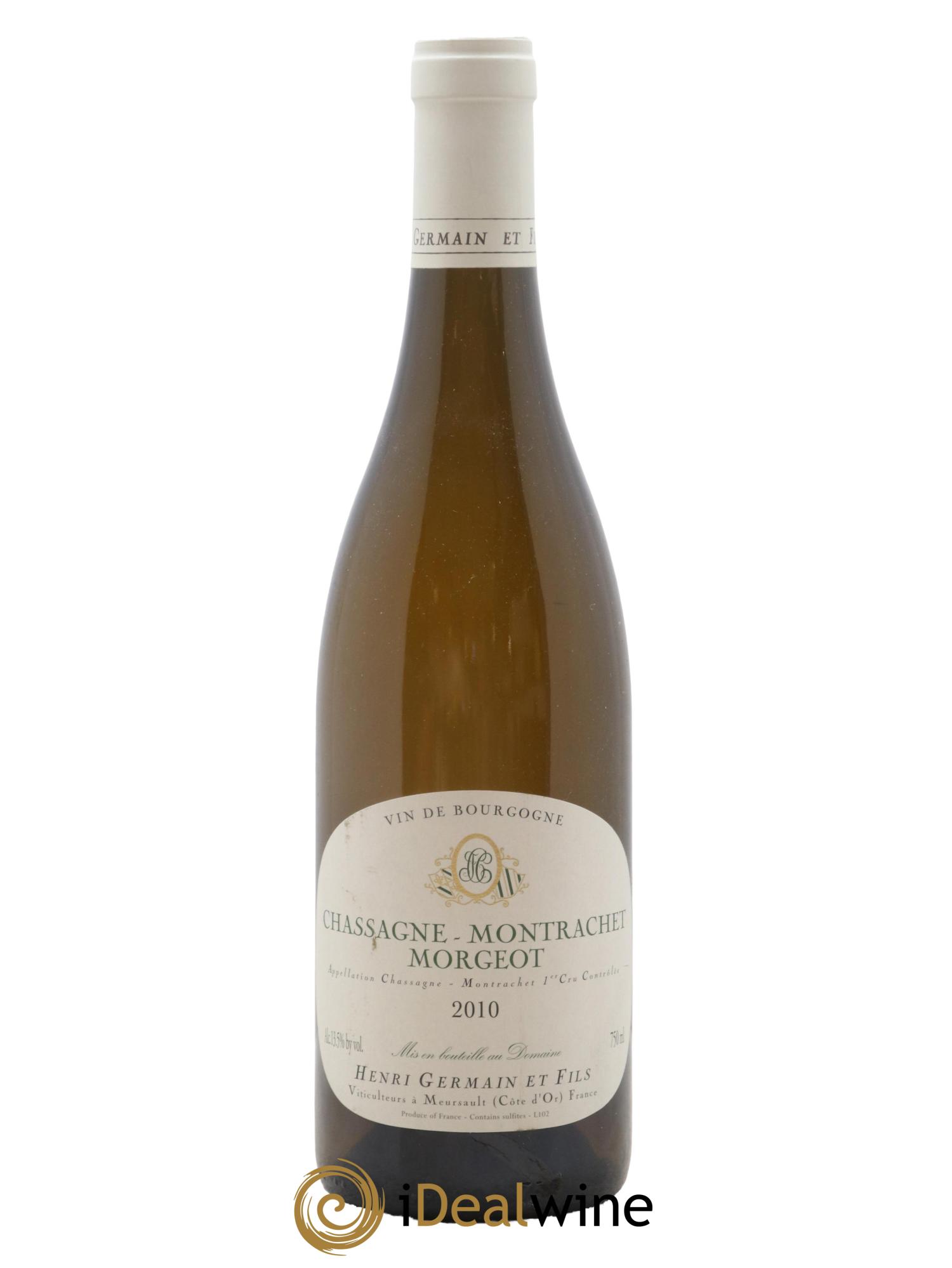 Chassagne-Montrachet 1er Cru Morgeot Henri Germain 2010 - Lot de 1 bouteille - 0