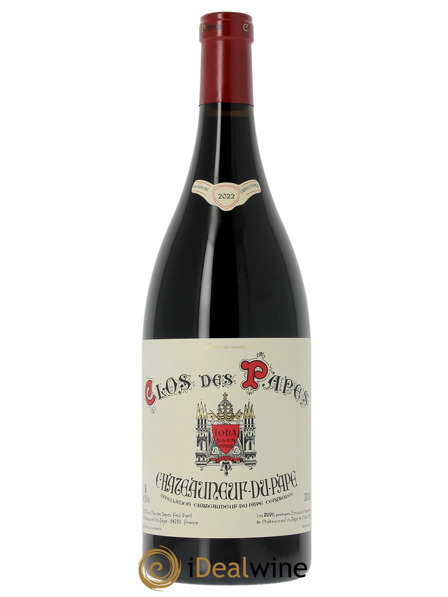 Châteauneuf-du-Pape Clos des Papes - Paul Avril 2022 - Lot de 1 double magnum - 1
