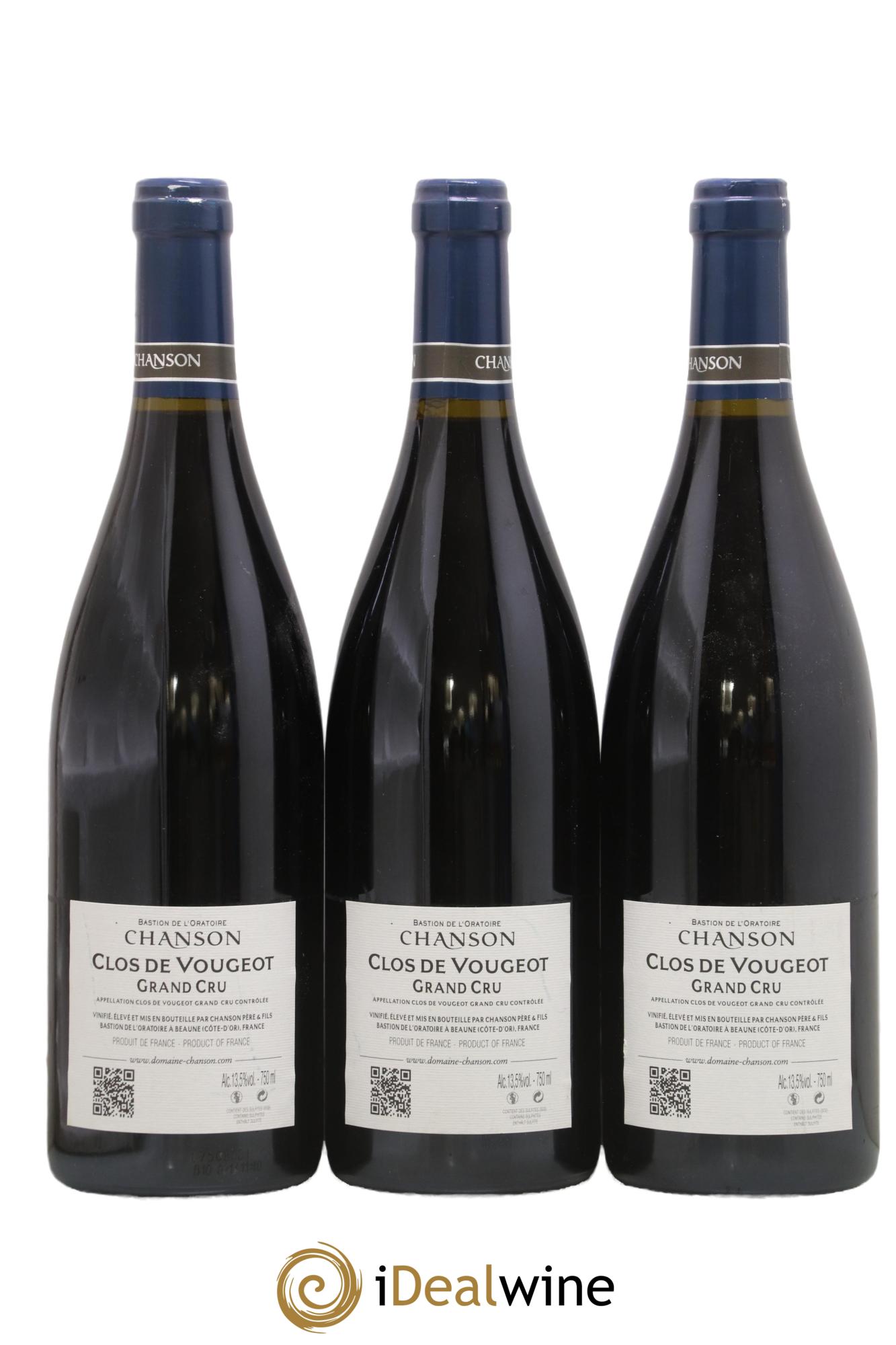 Clos de Vougeot Grand Cru Chanson 2015 - Posten von 3 Flaschen - 1