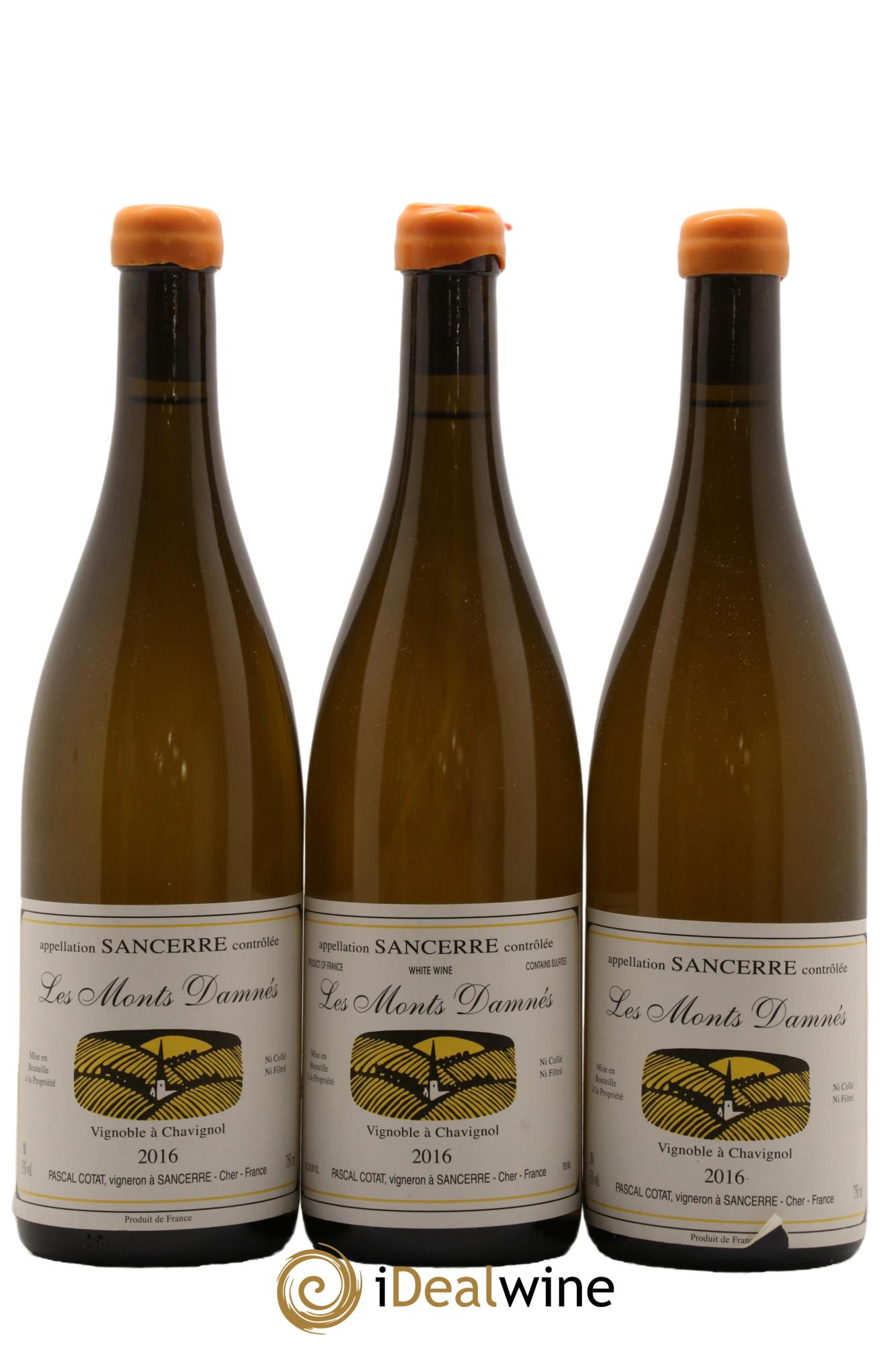 Sancerre Les Monts Damnés Pascal Cotat 2016 - Lot de 3 bouteilles - 0
