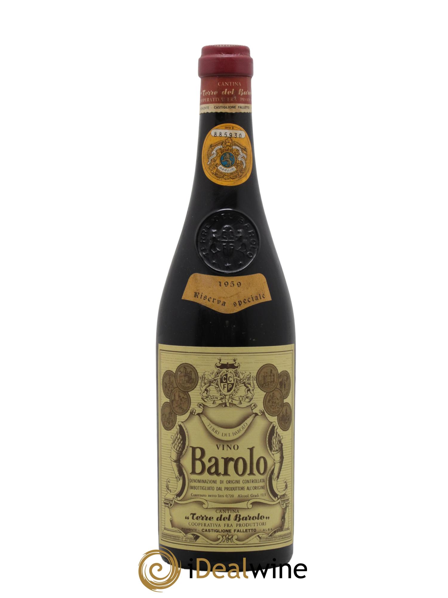 Barolo Riserva Speciale Terre del Barolo 1959 - Lot de 1 bouteille - 0