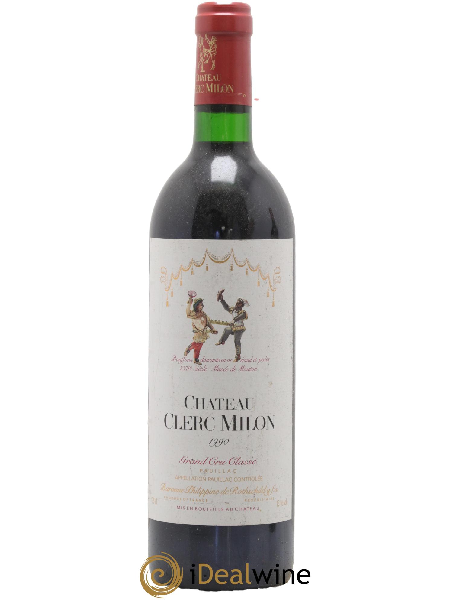 Château Clerc Milon 5ème Grand Cru Classé 1990 - Lot de 1 bouteille - 0