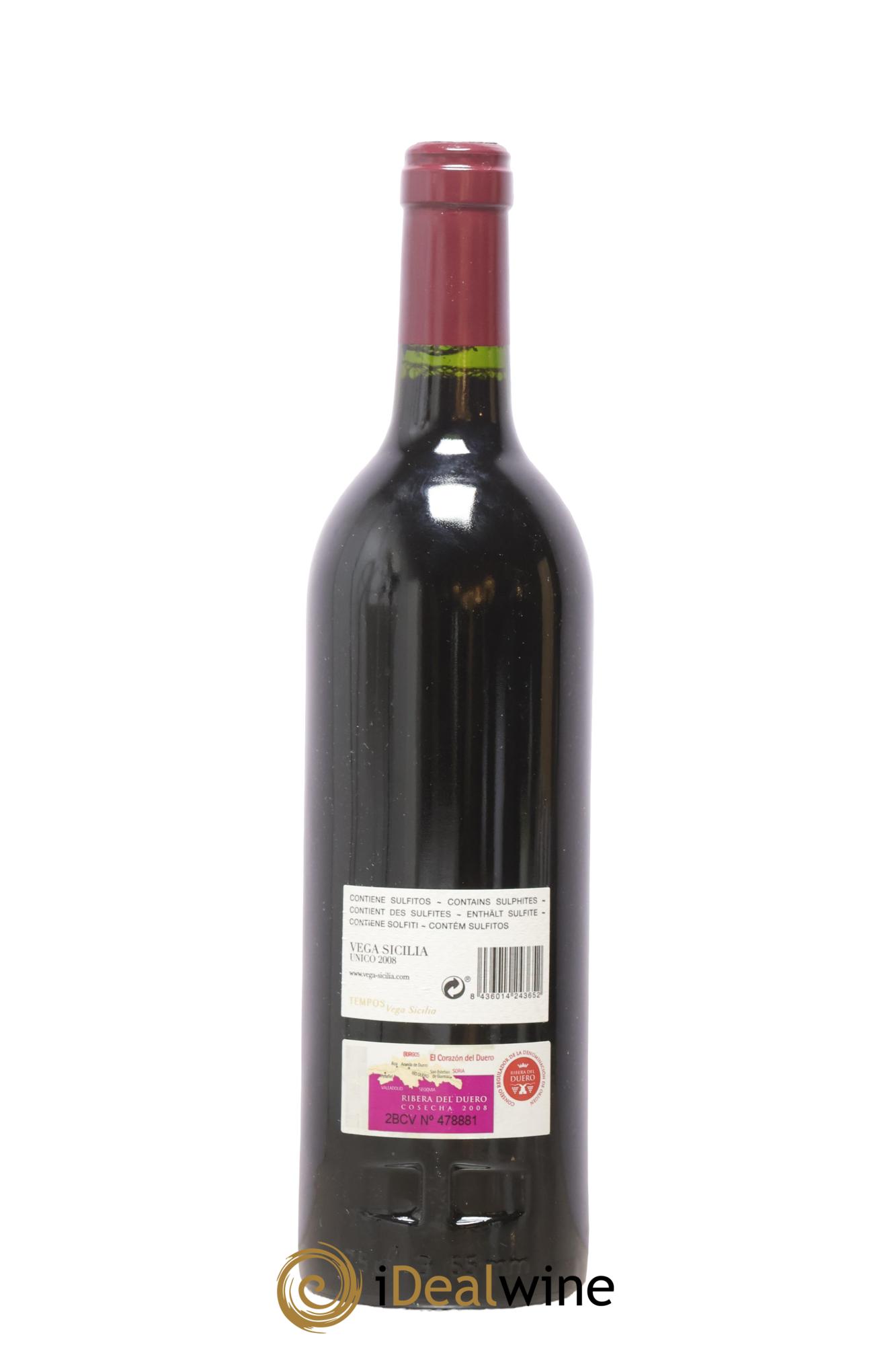 Ribera Del Duero DO Vega Sicilia Unico Famille Alvarez 2008 - Lot of 1 bottle - 1