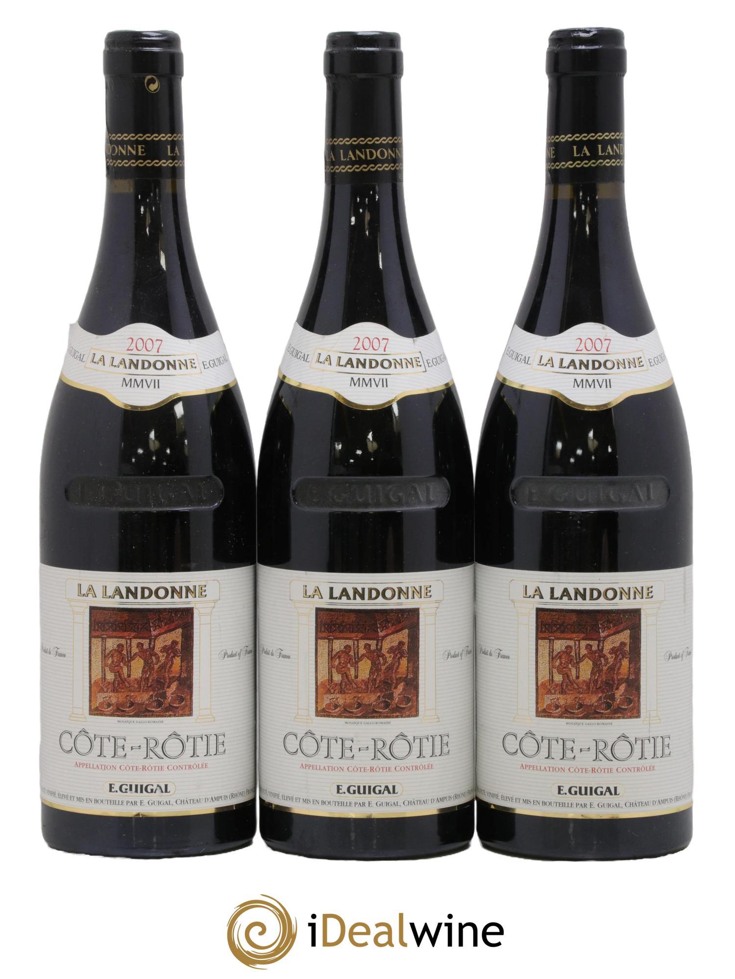 Côte-Rôtie La Landonne Guigal 2007 - Lot of 3 bottles - 0