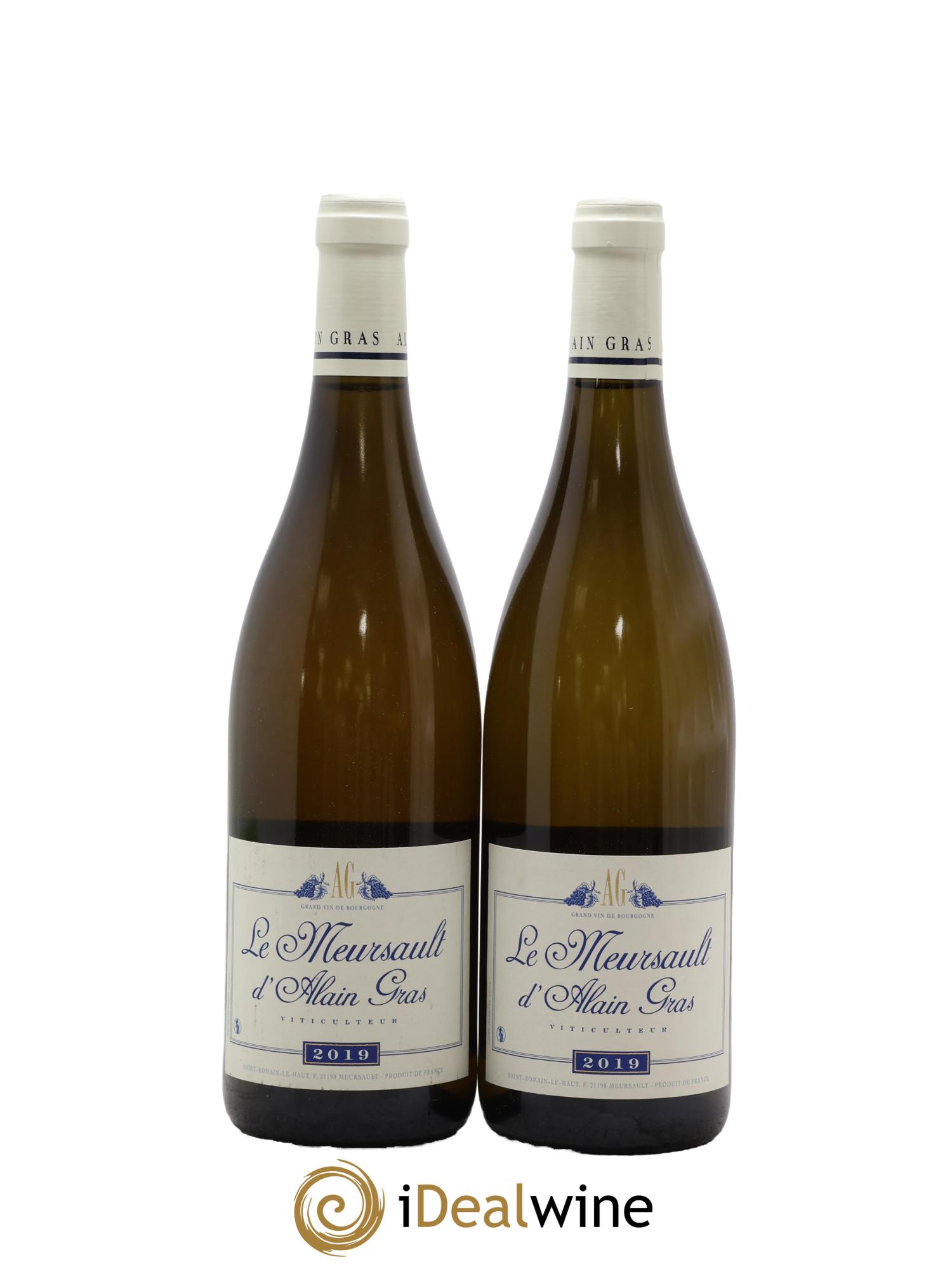 Meursault Les Tillets Alain Gras 2019 - Lot of 2 bottles - 0