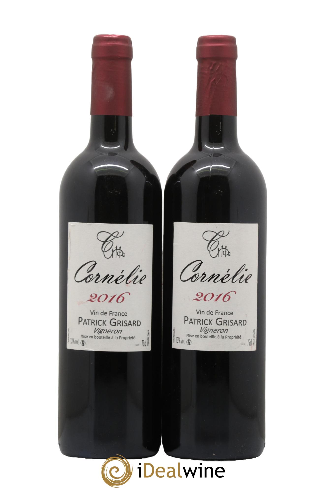 Vin de France Cornelie Patrick Grisard 2016 - Lot de 2 bouteilles - 0
